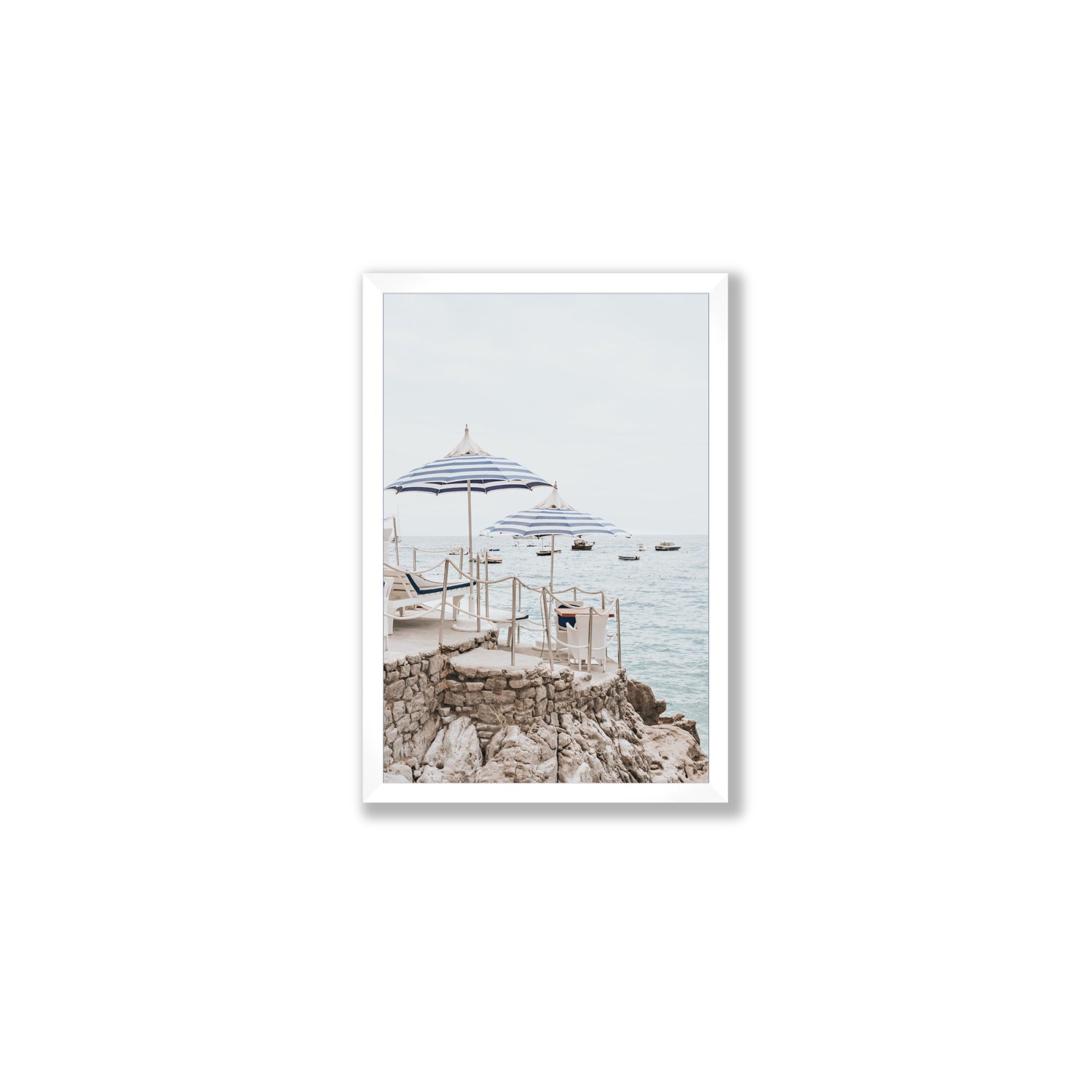 La Scogliera fine art print, Positano, Italy, Medium, White Frame · Full Bleed, Fine Art Print