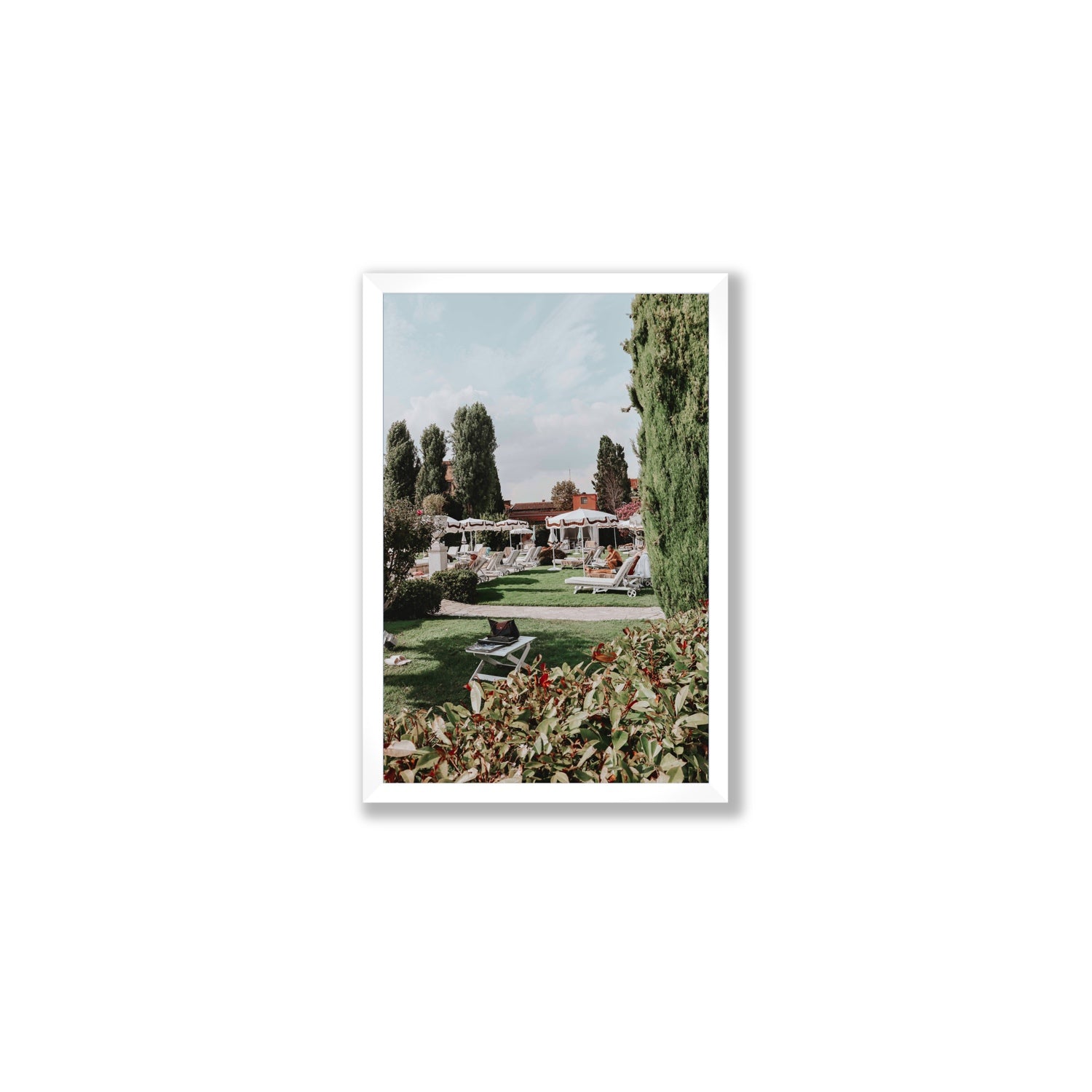 Private Serenity Venice Italian wall art Medium full-bleed fine art print in white frame