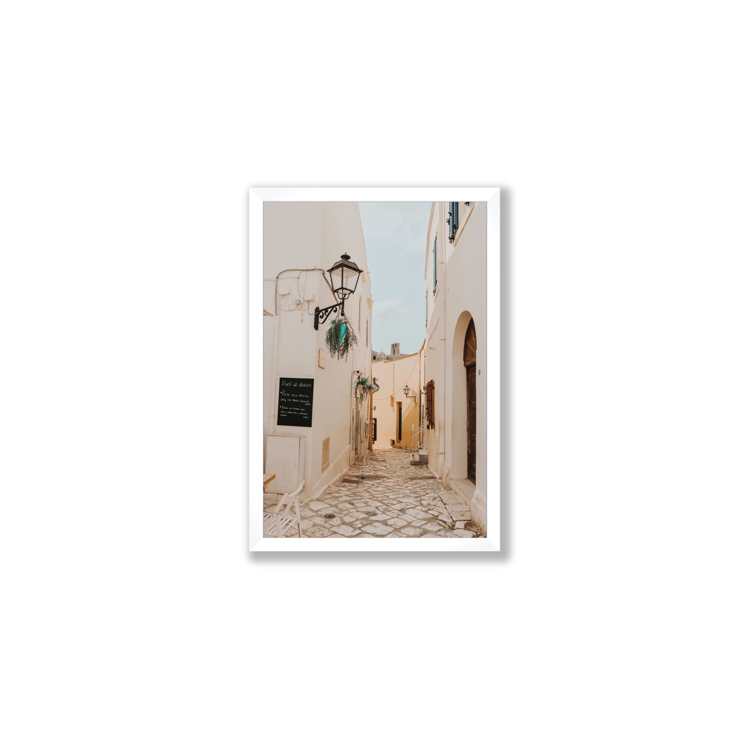 Twilight Passage Puglia Italian wall art Medium full-bleed fine art print in white frame