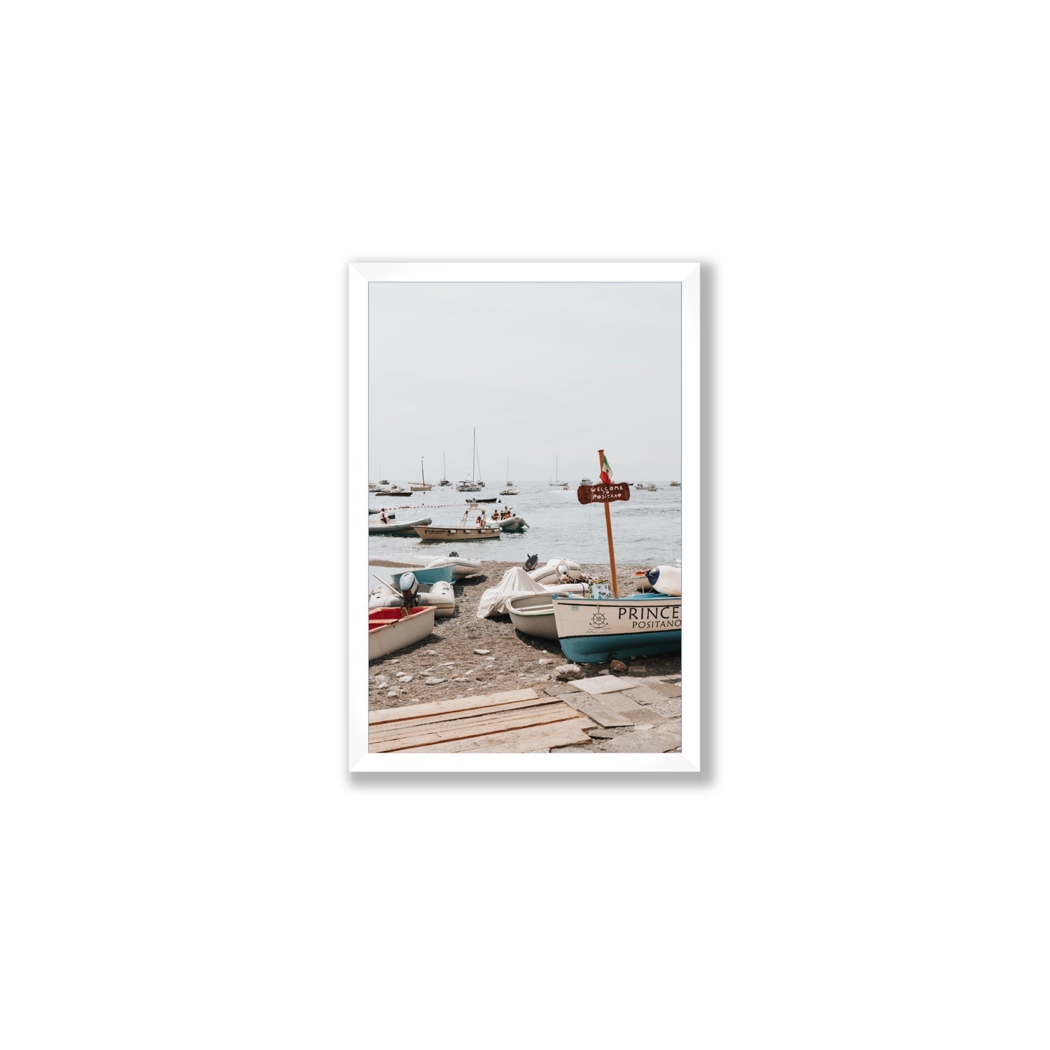 Coming Home fine art print, Positano, Italy, Medium, White Frame · Full Bleed, Fine Art Print