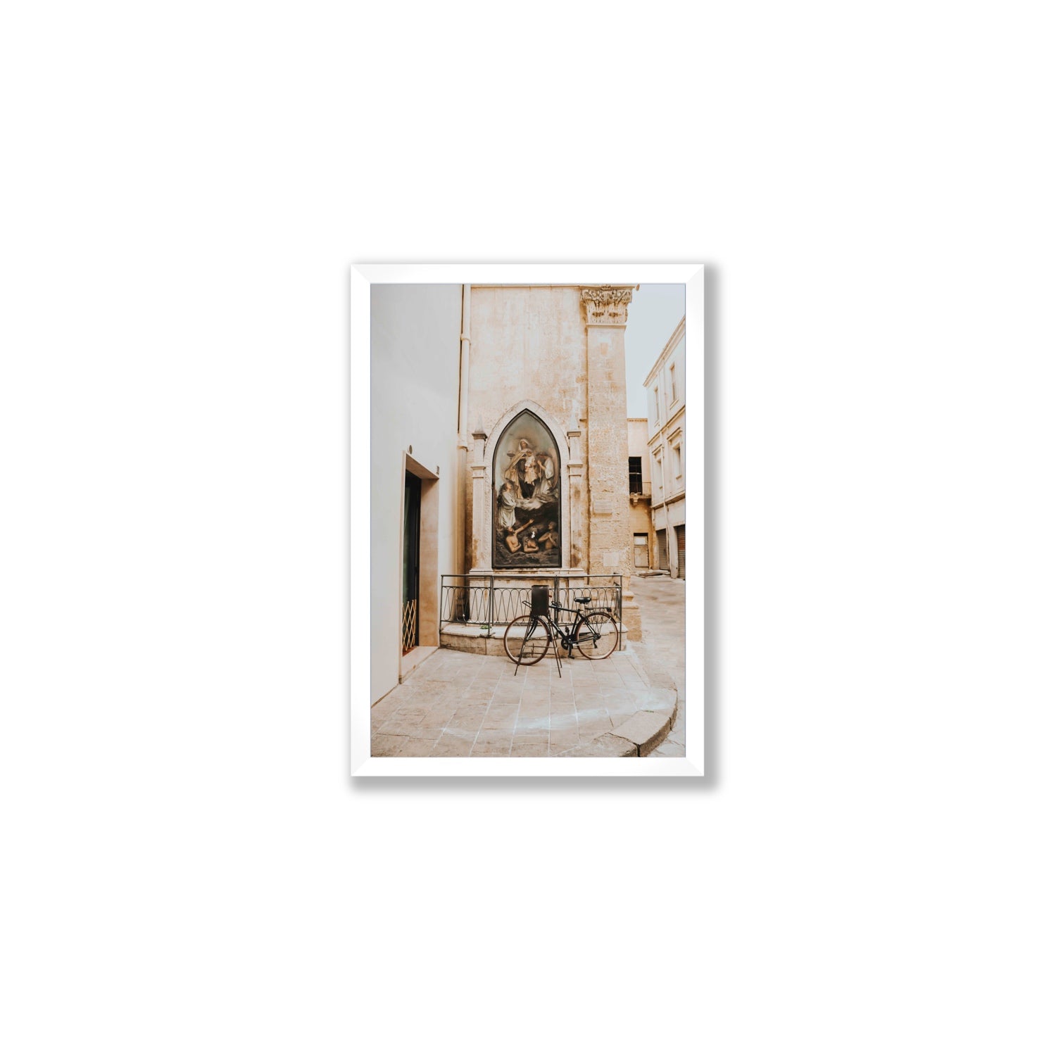 La Chiesa Puglia Otranto Italian wall art Medium full-bleed fine art print in white frame