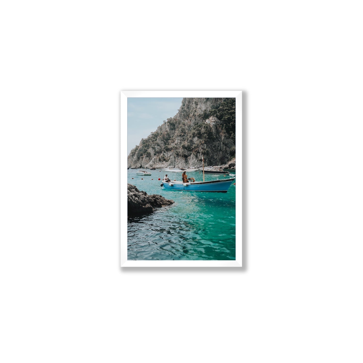 Emerald Escape fine art print, Capri, Italy, Medium, White Frame · Full Bleed, Fine Art Print