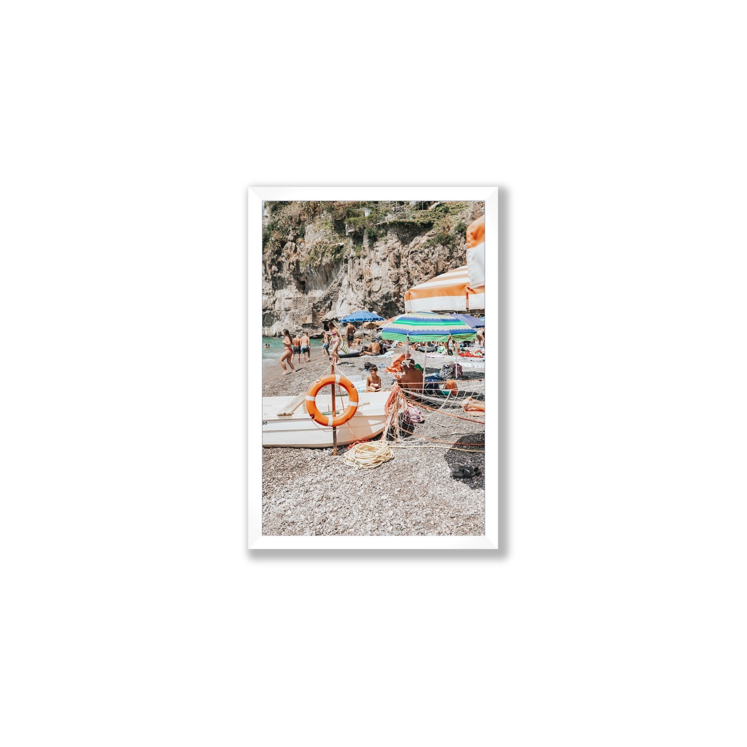 Il Ragazzo fine art print, Positano, Italy, Medium, White Frame · Full Bleed, Fine Art Print
