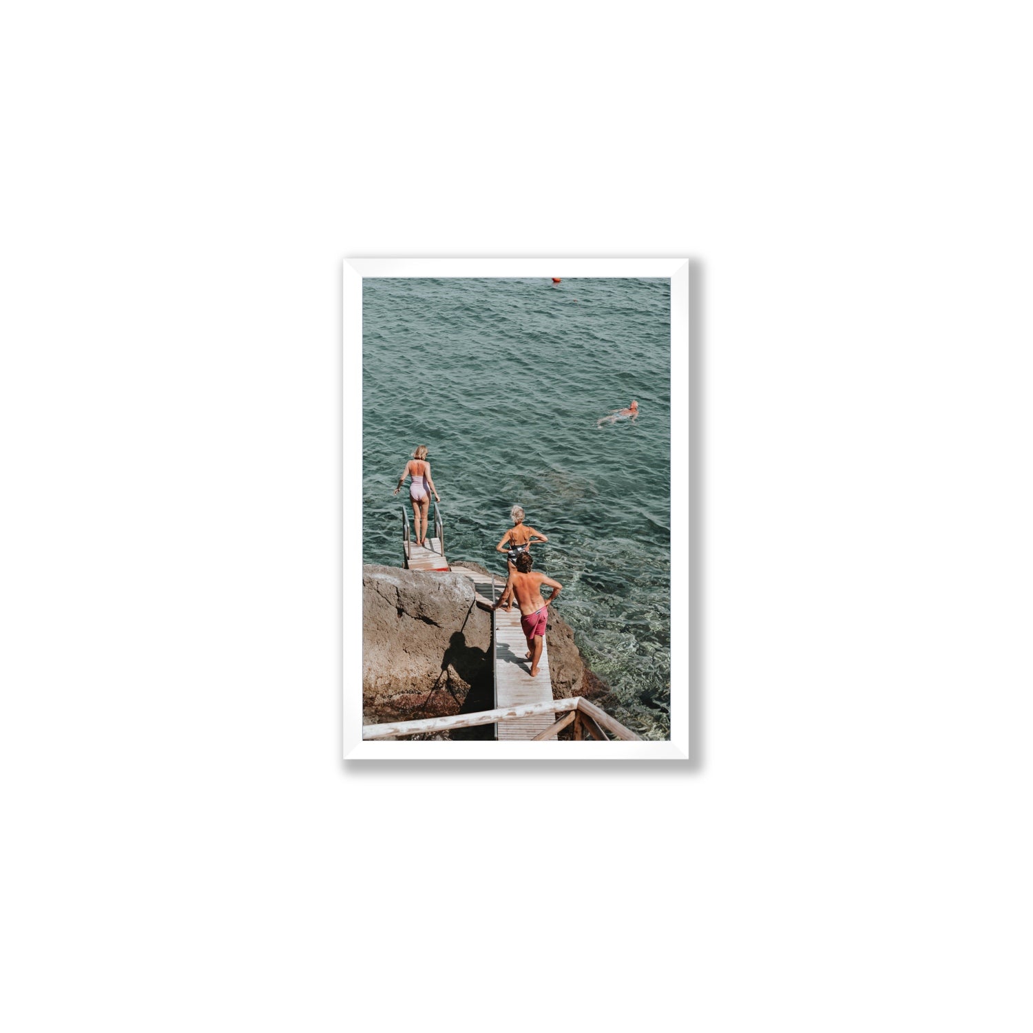 Freewheeling Spirit Tuscany coastal Italian wall art Medium full-bleed fine art print in white frame
