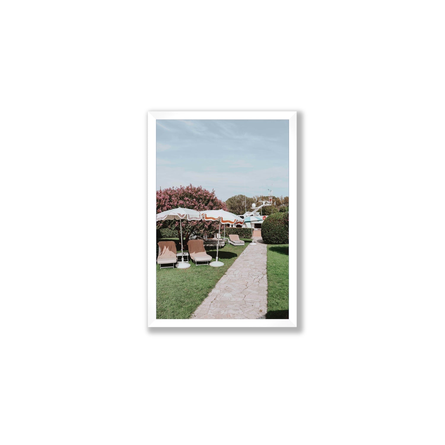 A Bellini Awaits Venice Italian wall art Medium full-bleed fine art print in white frame