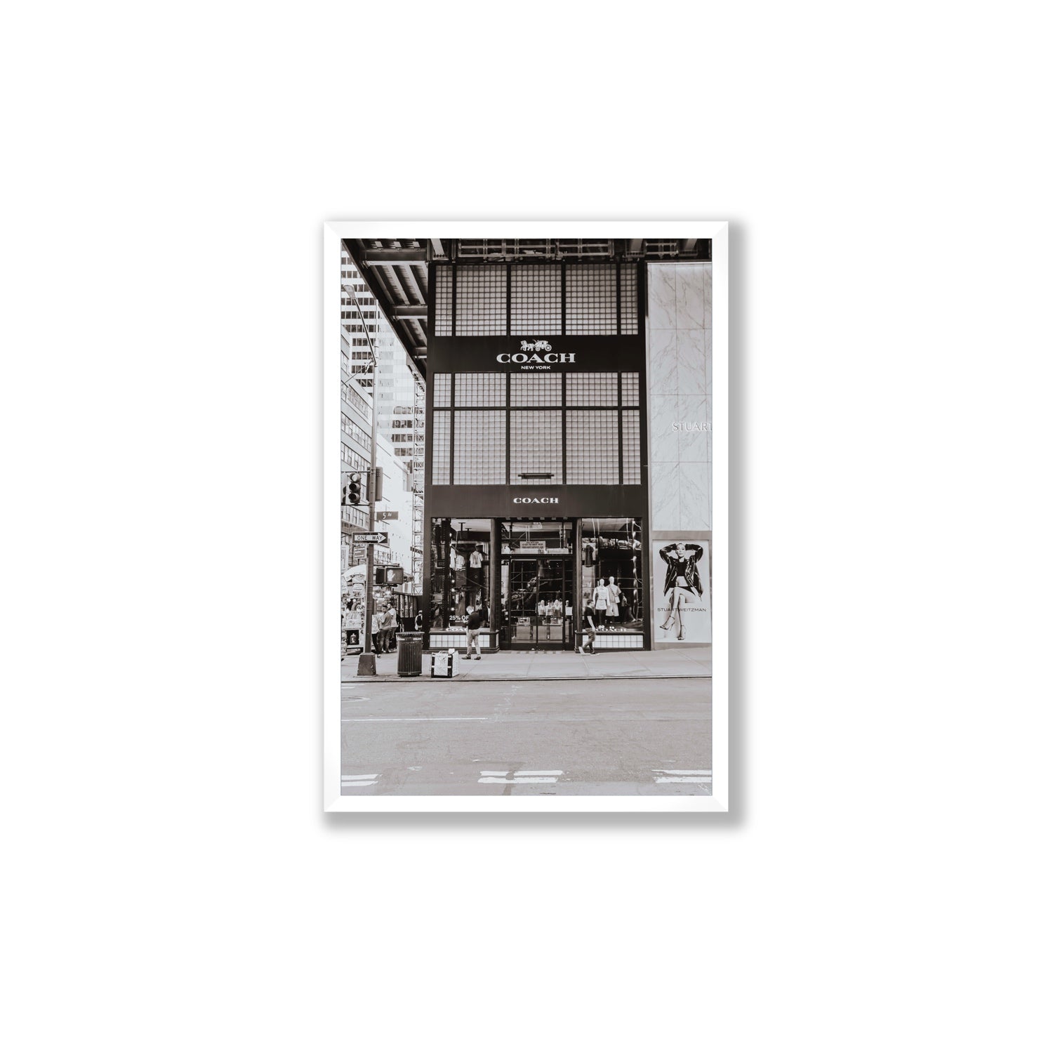 Coach Uptown fine art print, New York, United States, Large, White Frame · Full Bleed, Fine Art Print