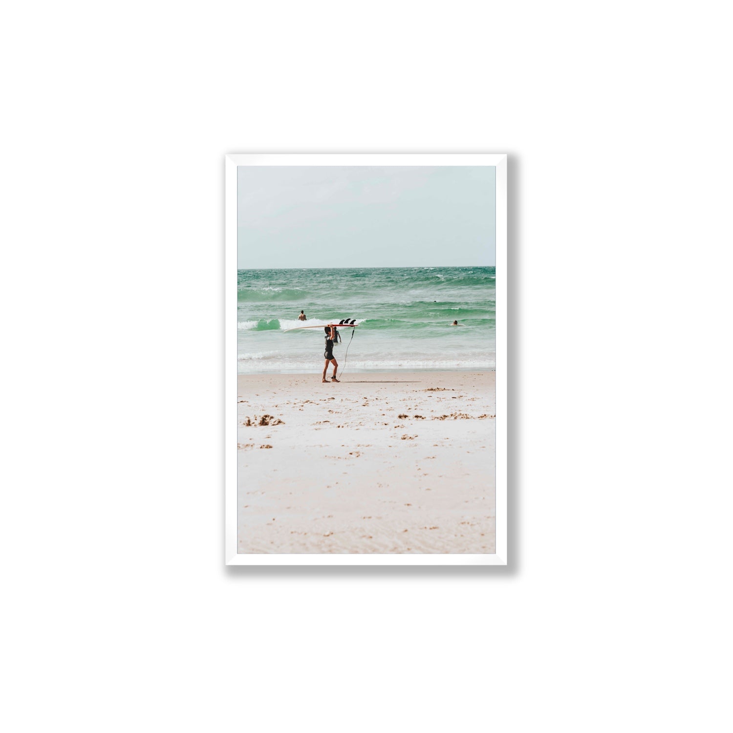 Grommet Byron Bay Surf coastal wall art Large full-bleed fine art print in white frame