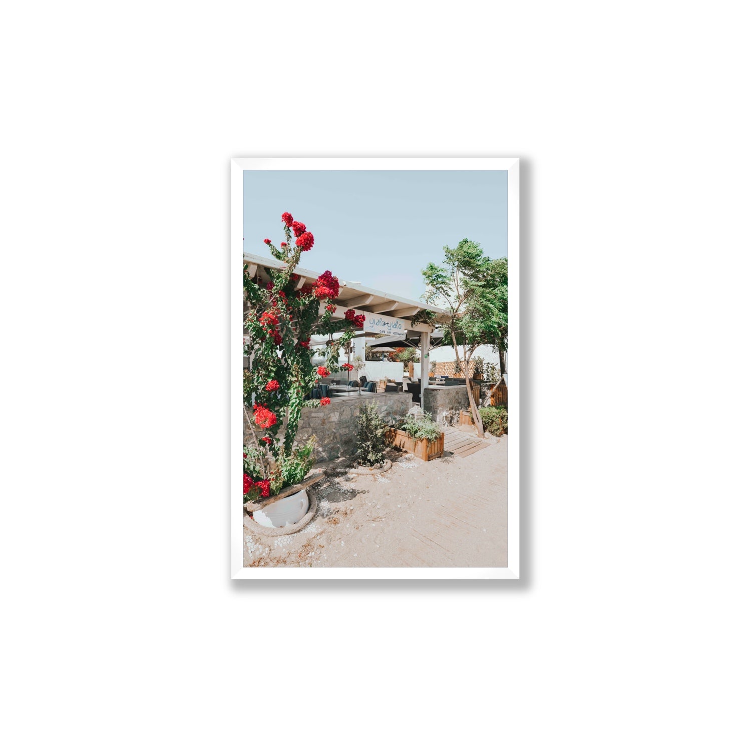 Yialo Yialo fine art print, Mykonos, Greece, Large, White Frame · Full Bleed, Fine Art Print