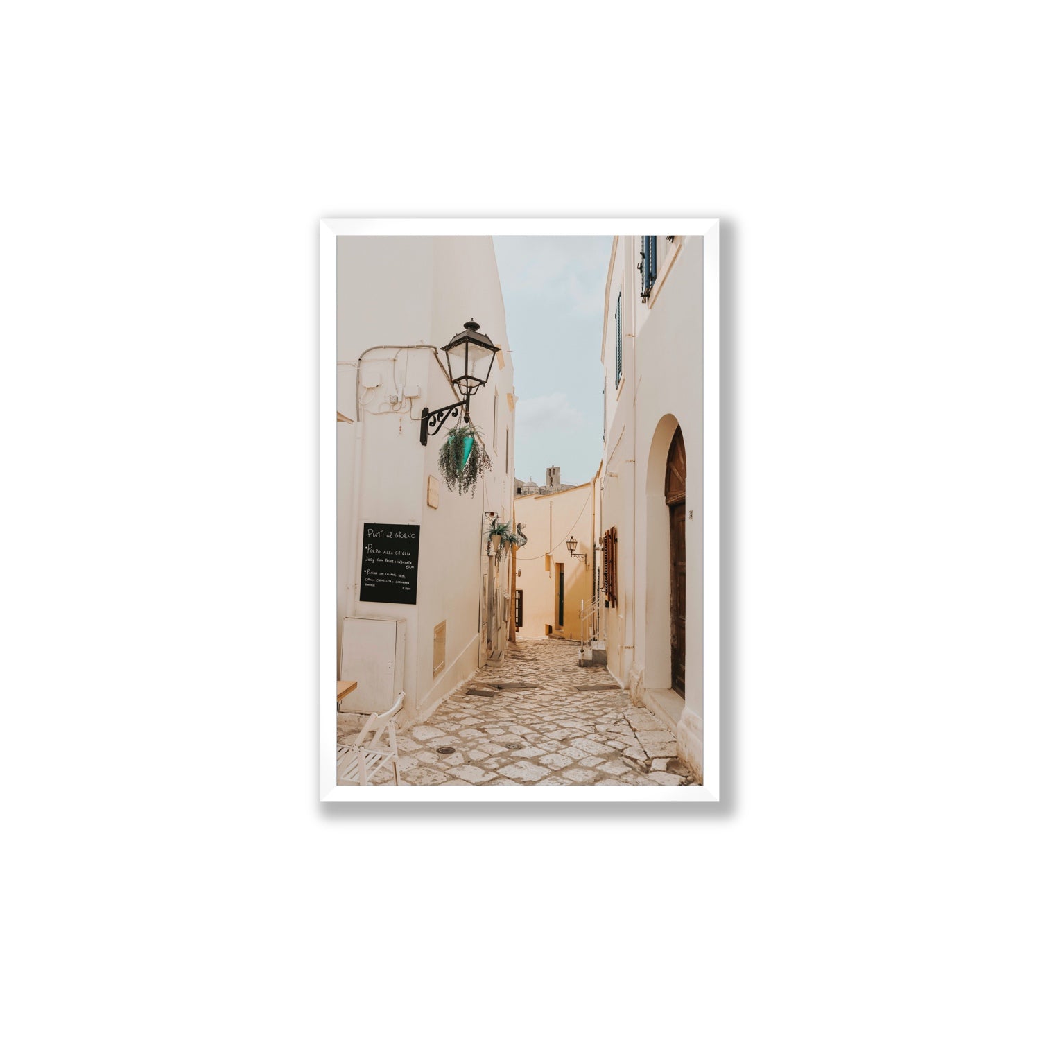 Twilight Passage Puglia Italian wall art Large full-bleed fine art print in white frame