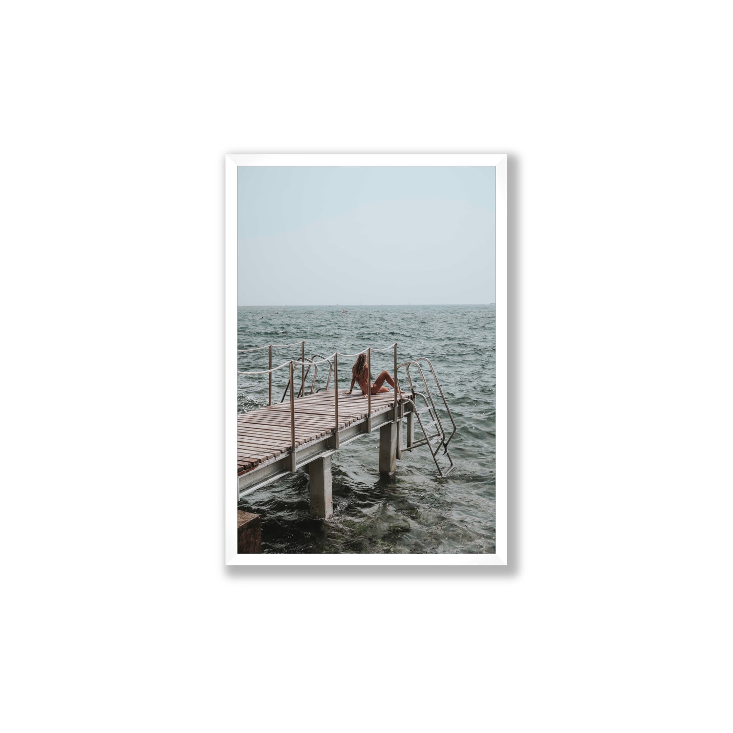 The Dock's Whisper fine art print, Tuscany, Italy, Large, White Frame · Full Bleed, Fine Art Print