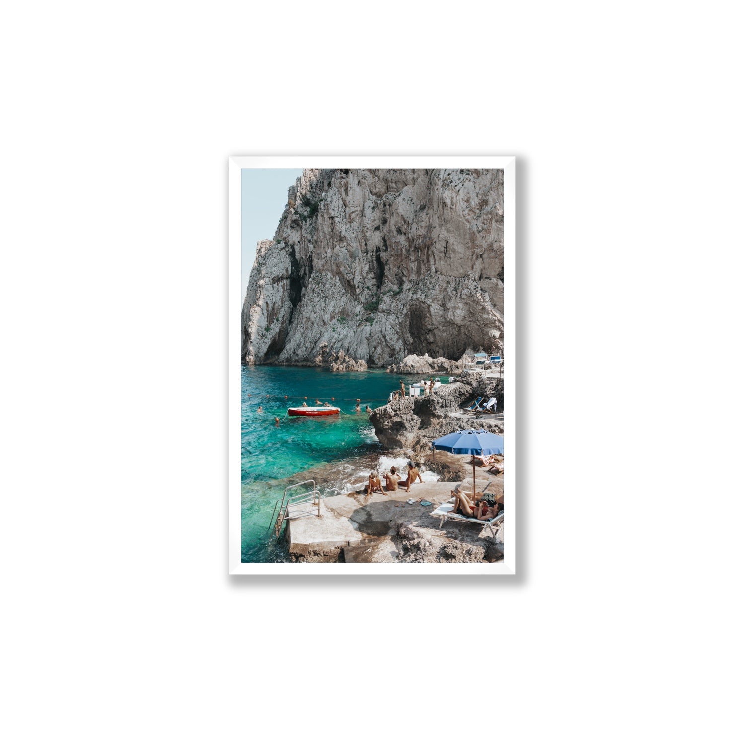 Tranquility fine art print, Capri, Italy, Large, White Frame · Full Bleed, Fine Art Print