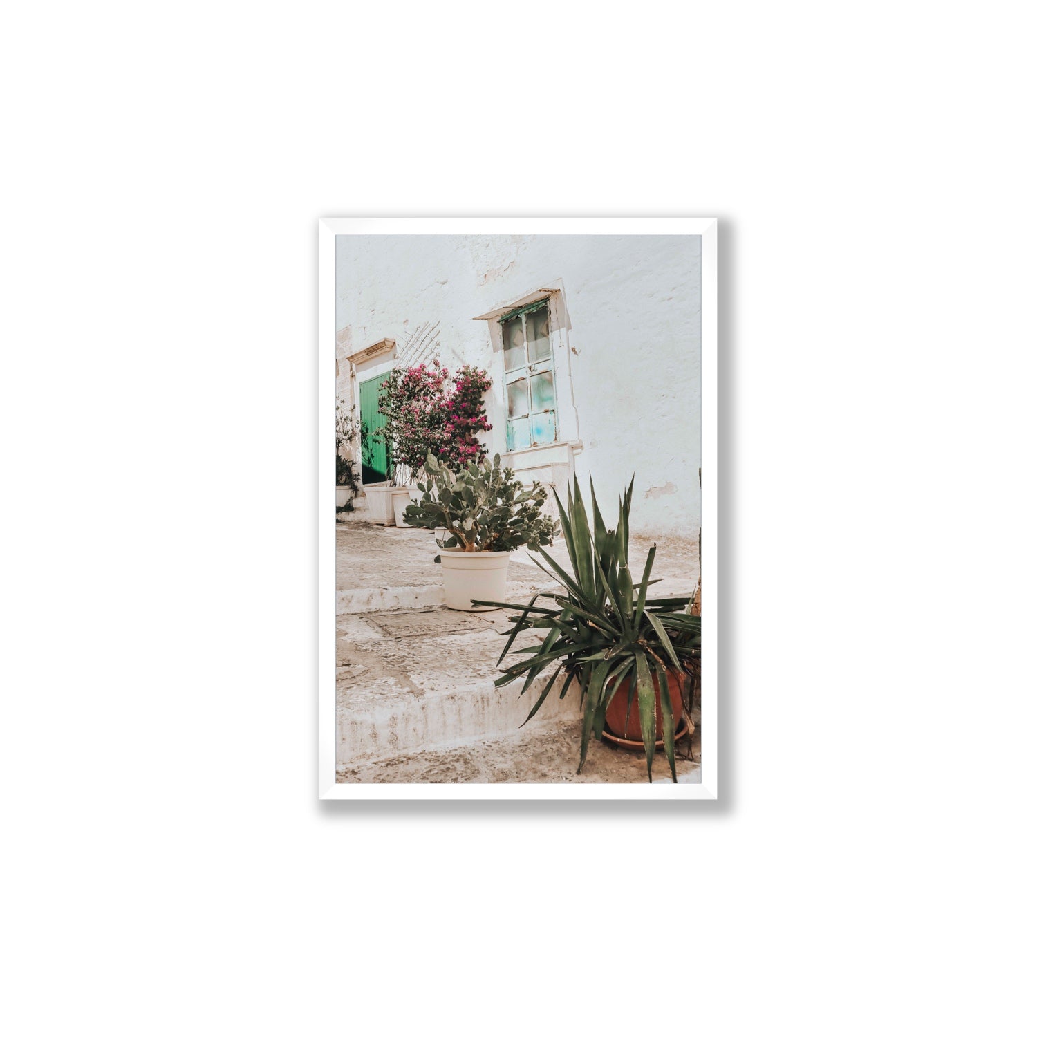 Giardino Segreto Puglia Ostuni wall art Large full-bleed fine art print in white frame