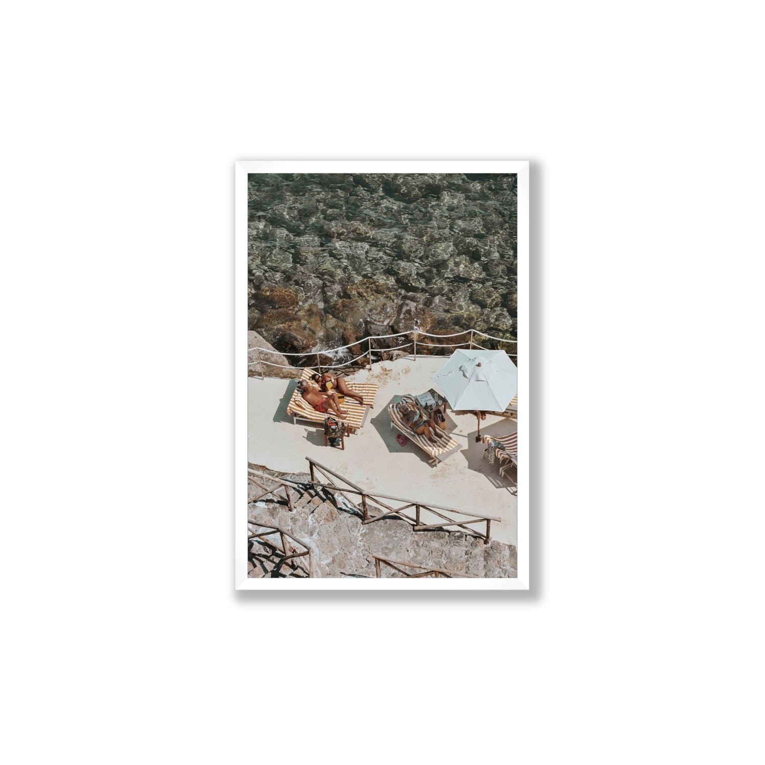 Lounge Lizards Tuscany Italian decor wall art Large full-bleed fine art print in white frame