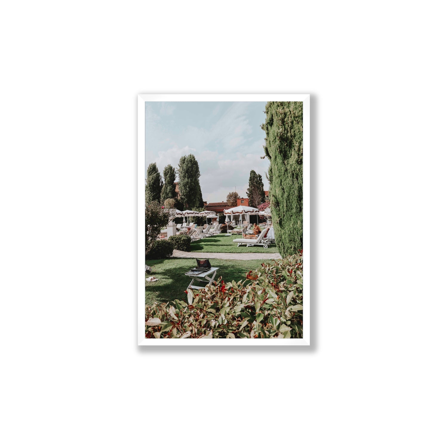 Private Serenity Venice Italian wall art Large full-bleed fine art print in white frame
