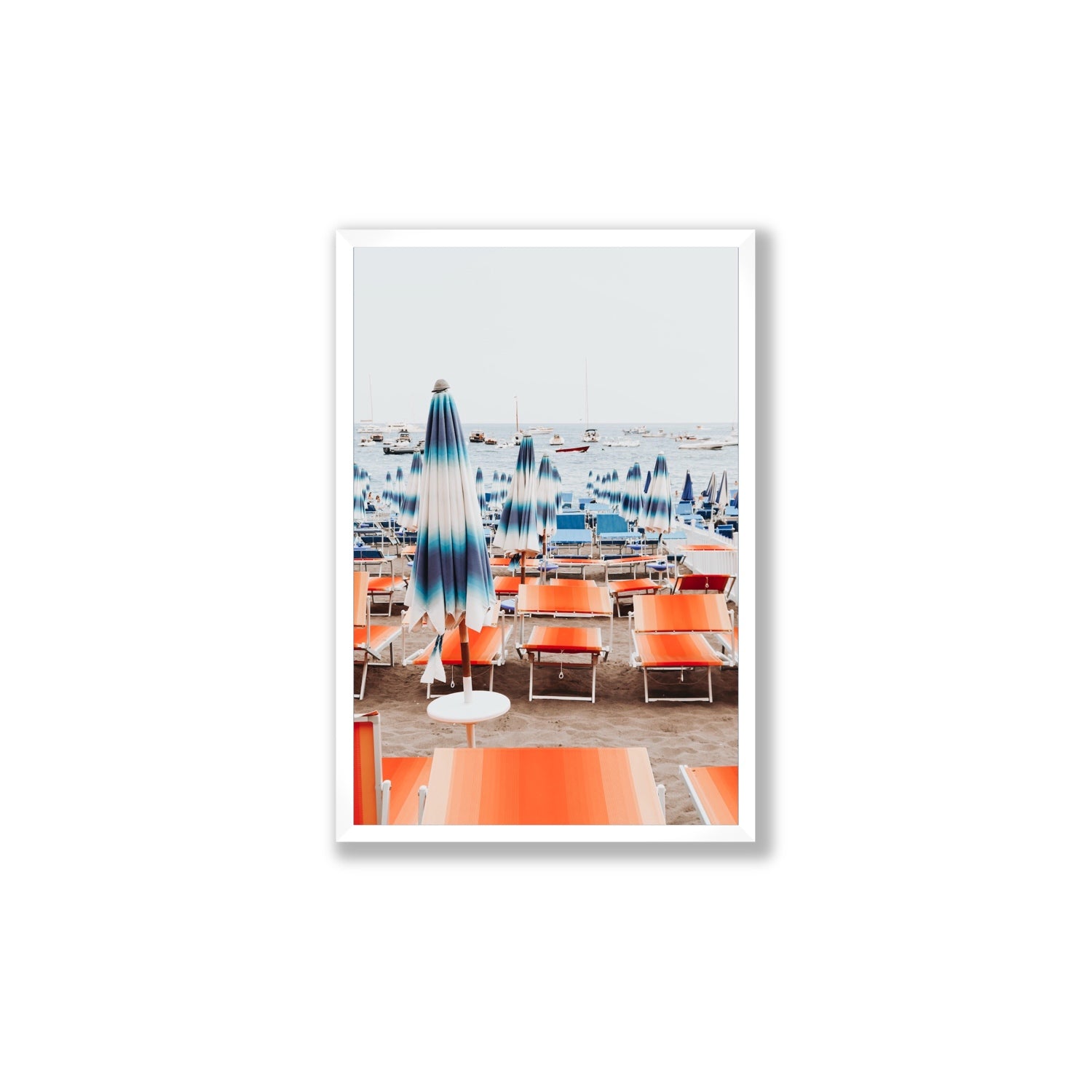 Orange Crush fine art print, Positano, Italy, Large, White Frame · Full Bleed, Fine Art Print