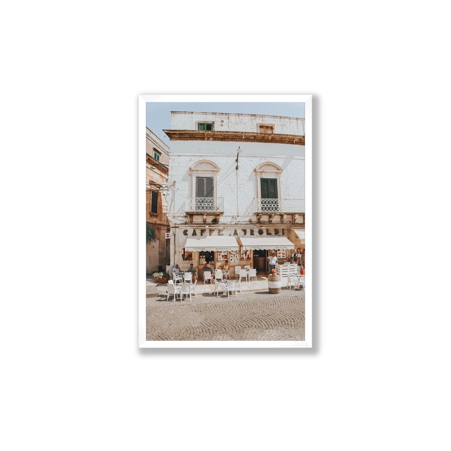 L'Ora di Pranzo Puglia L’Ora di Pranzo Italian art print Large full-bleed fine art print in white frame
