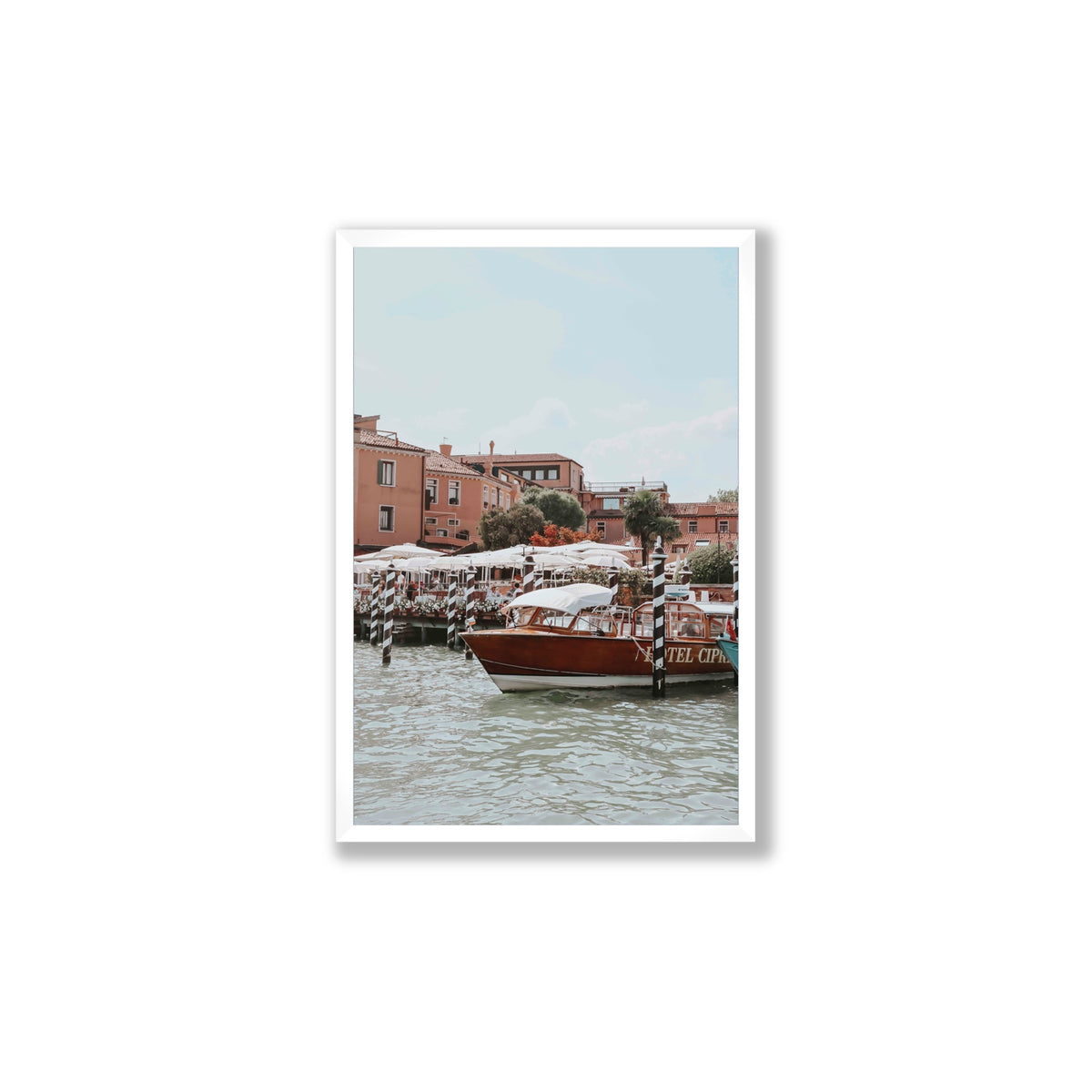 Queen Of The Adriatic Venice Italian wall art Large full-bleed fine art print in white frame