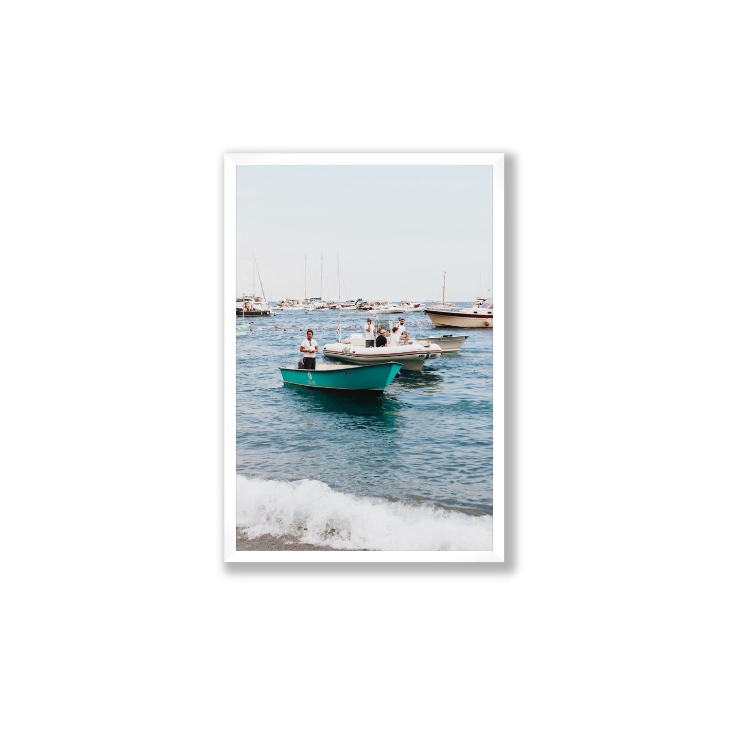 Twilight Tenders Positano wall art Large full-bleed fine art print in white frame