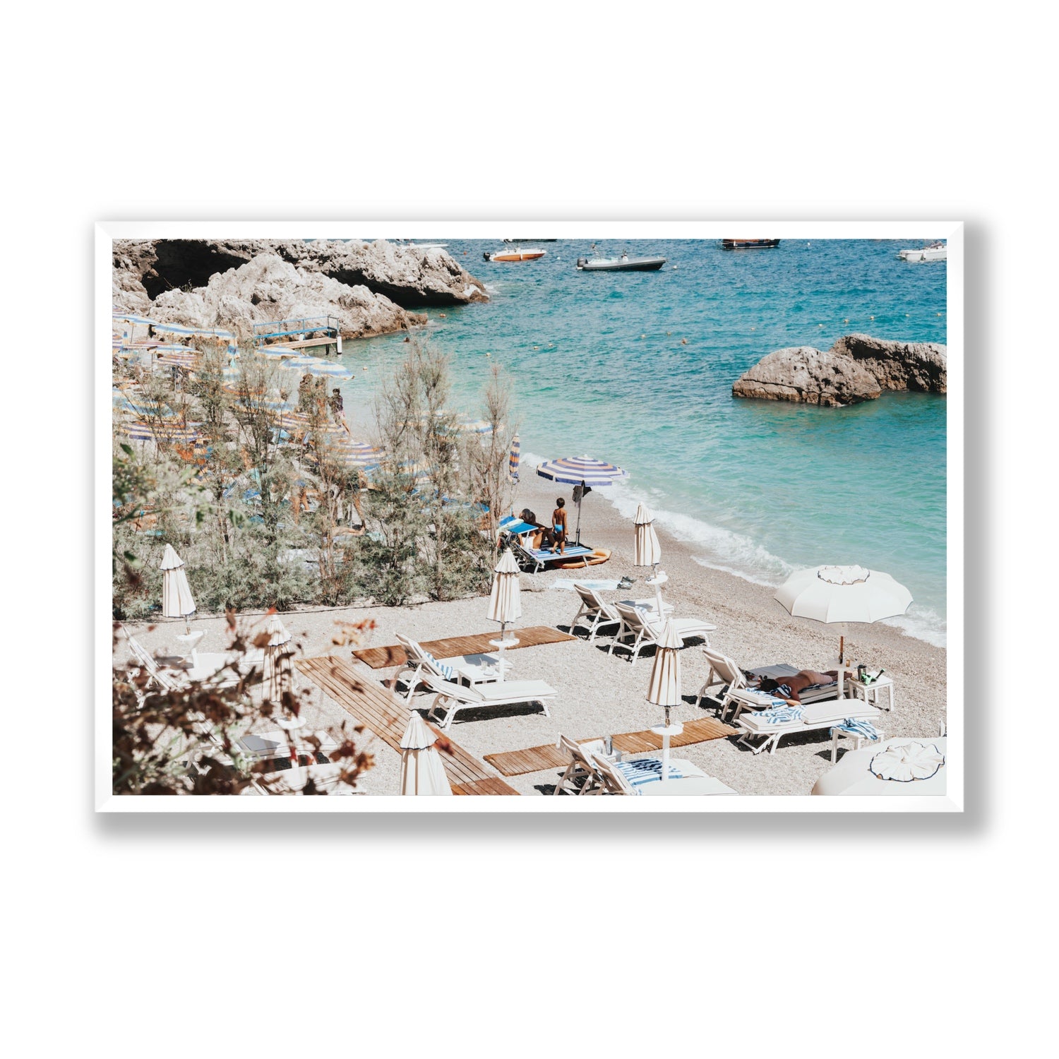 Life Could Be A Dream Amalfi wall art Statement full-bleed fine art print in white frame