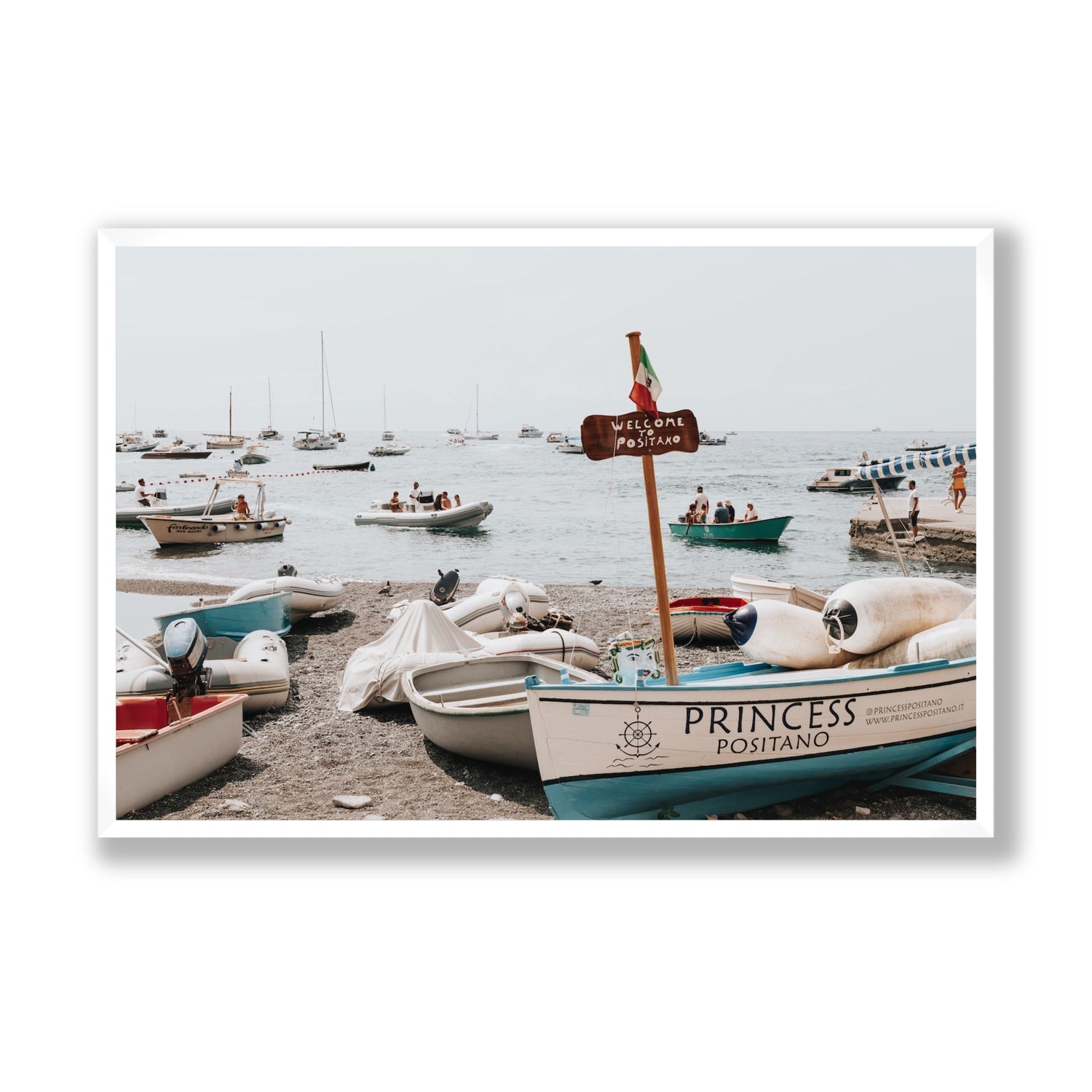 Princess Positano fine art print, Positano, Italy, Statement, White Frame · Full Bleed, Fine Art Print