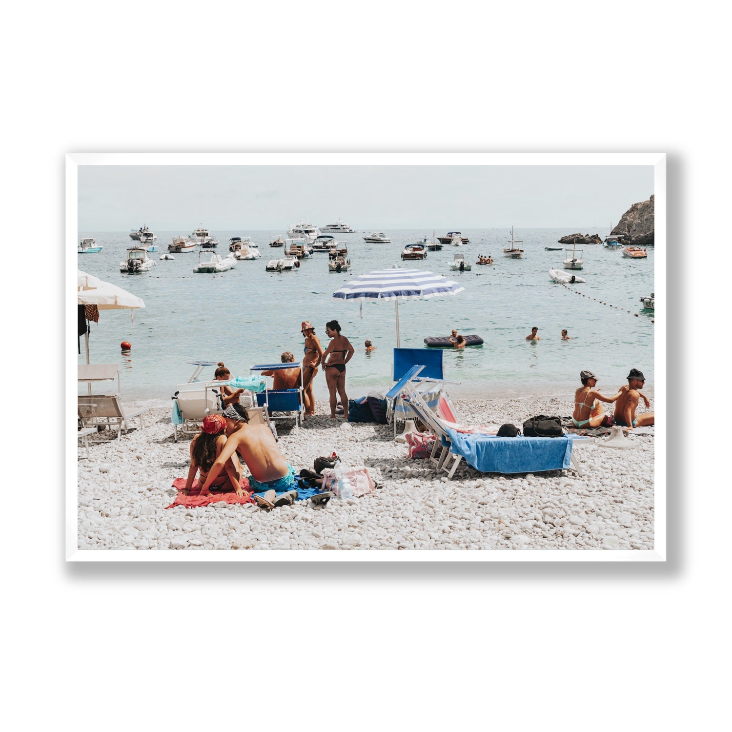 The Kiss Nerano wall art Statement full-bleed fine art print in white frame