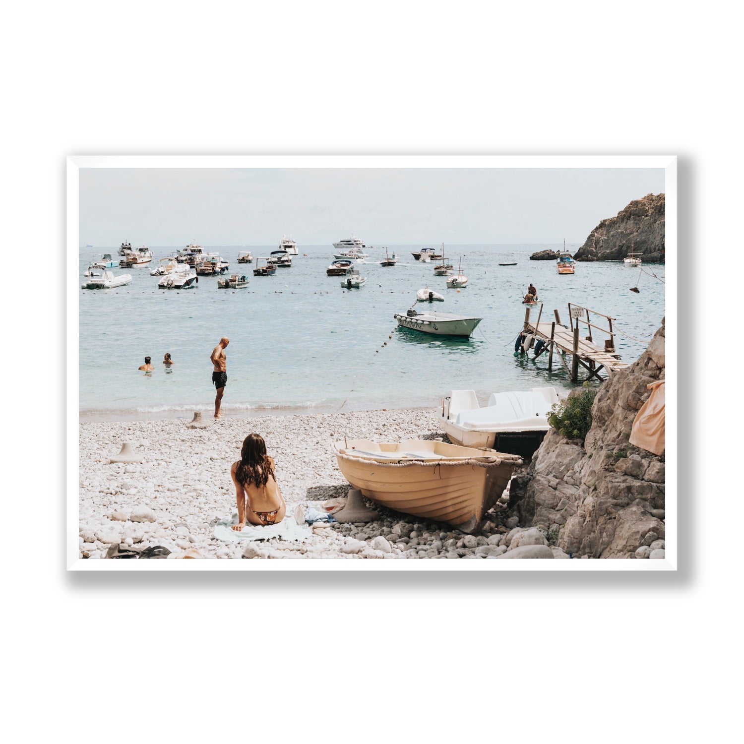 L'Osservatore Nerano wall art Statement full-bleed fine art print in white frame