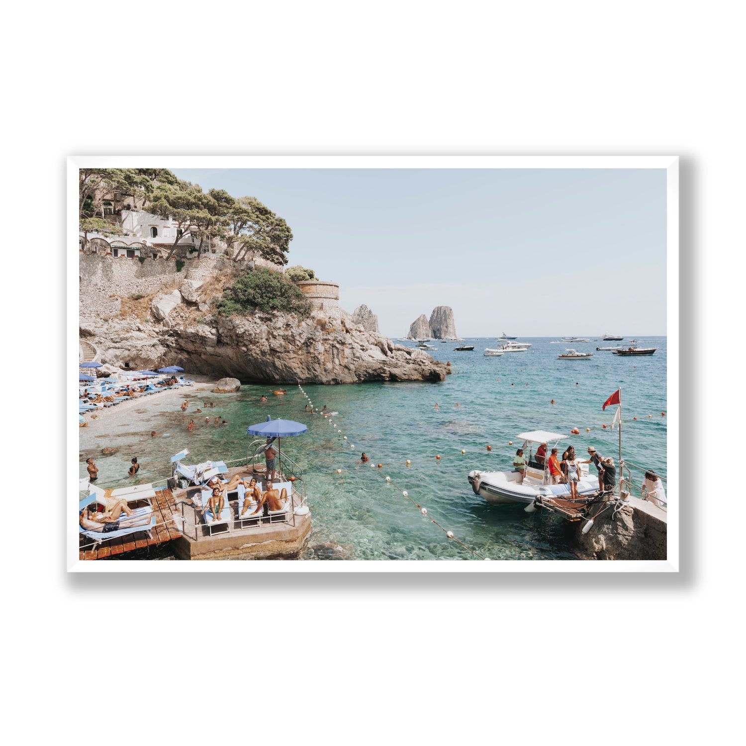 Torre Saracena fine art print, Capri, Italy, Statement, White Frame · Full Bleed, Fine Art Print
