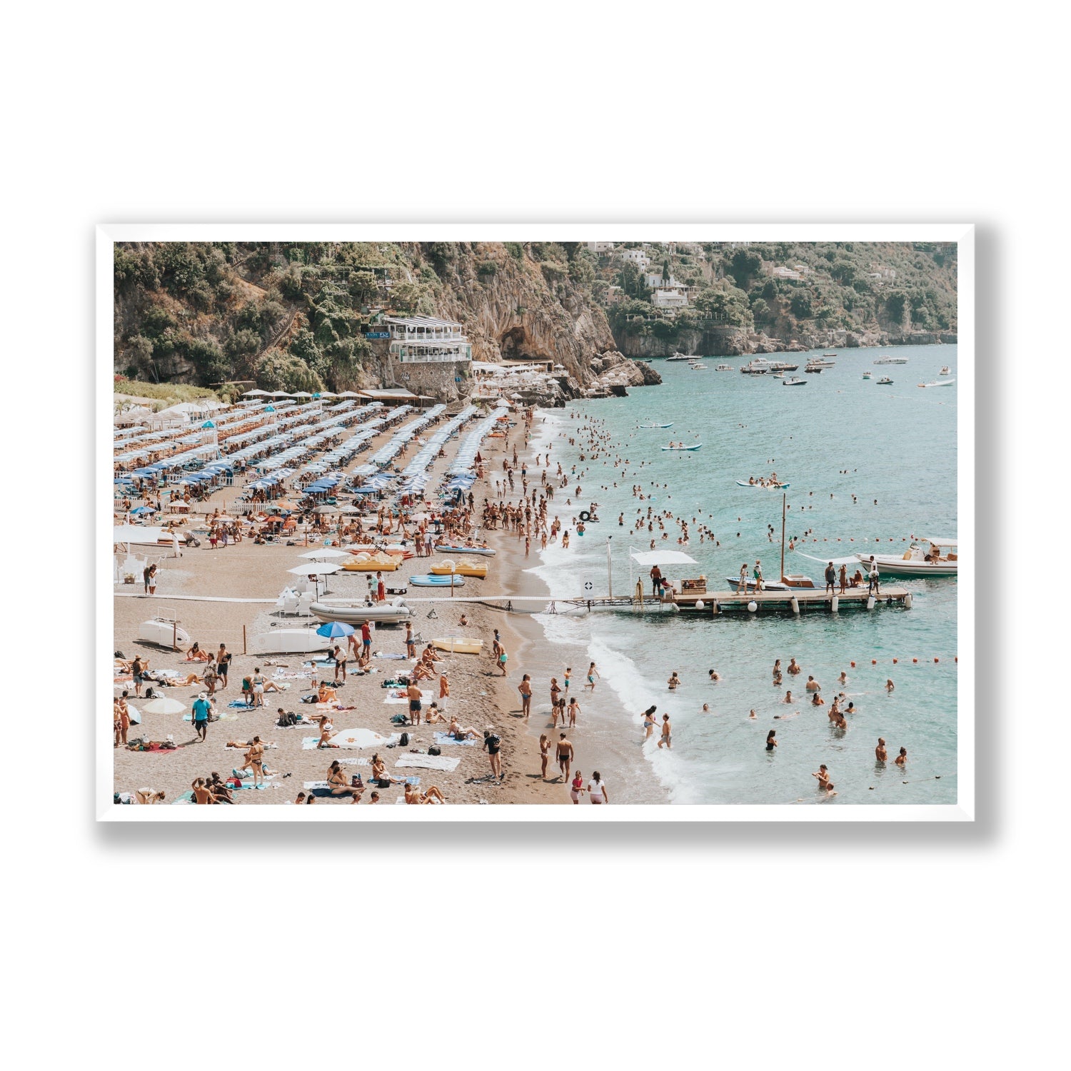 Vista Costiera fine art print, Positano, Italy, Statement, White Frame · Full Bleed, Fine Art Print