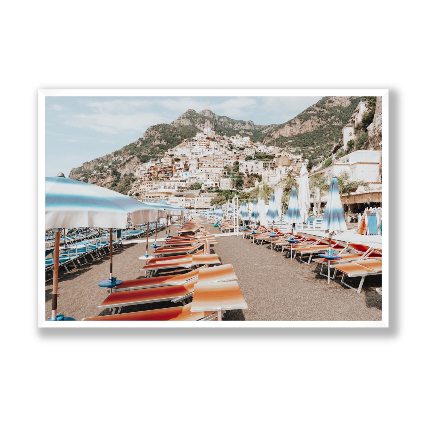 Spiaggia Grande fine art print, Positano, Italy, Statement, White Frame · Full Bleed, Fine Art Print