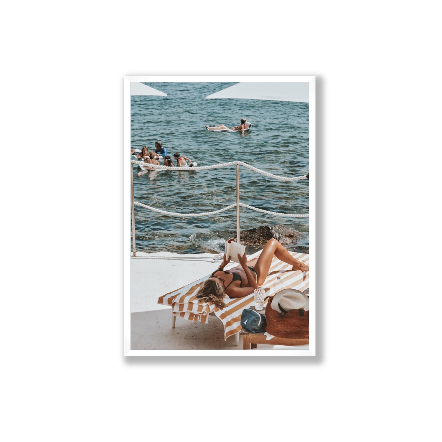 Cloud Nine Tuscany Italian decor wall art Extra Large full-bleed fine art print in white frame