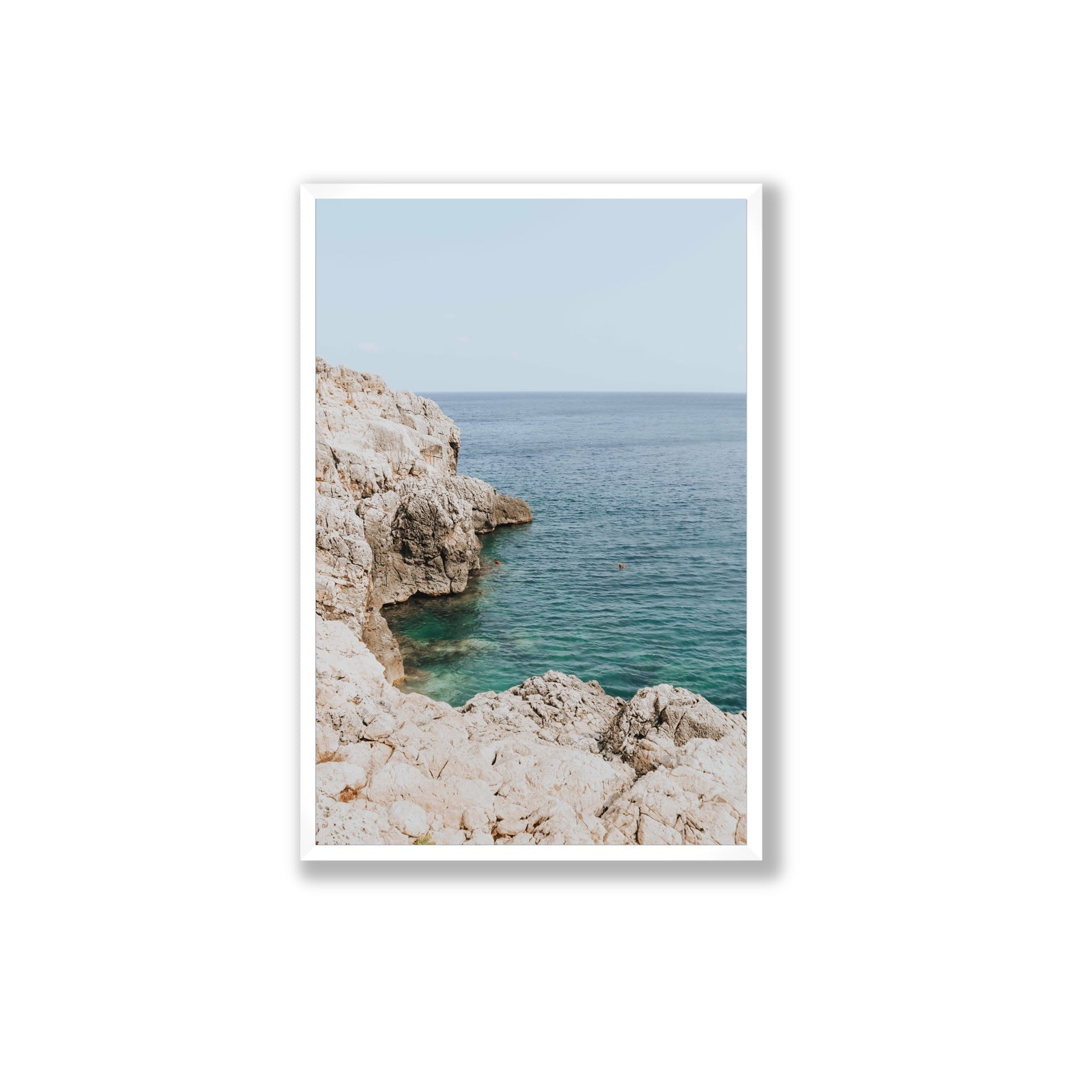 Healing Immersion Puglia Wall Mediterranean fine art print Extra Large full-bleed fine art print in white frame