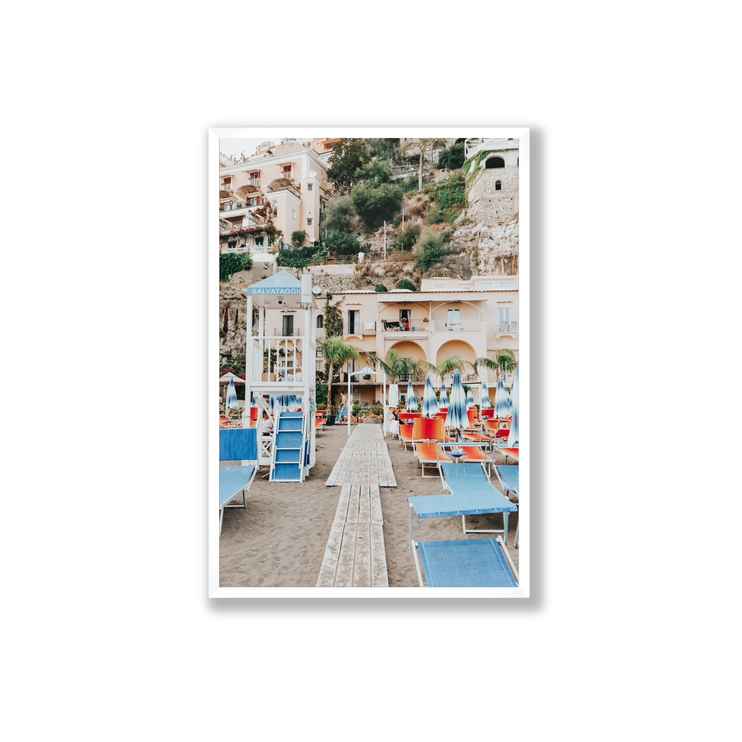 Torre Di Salvataggio fine art print, Positano, Italy, Extra Large, White Frame · Full Bleed, Fine Art Print