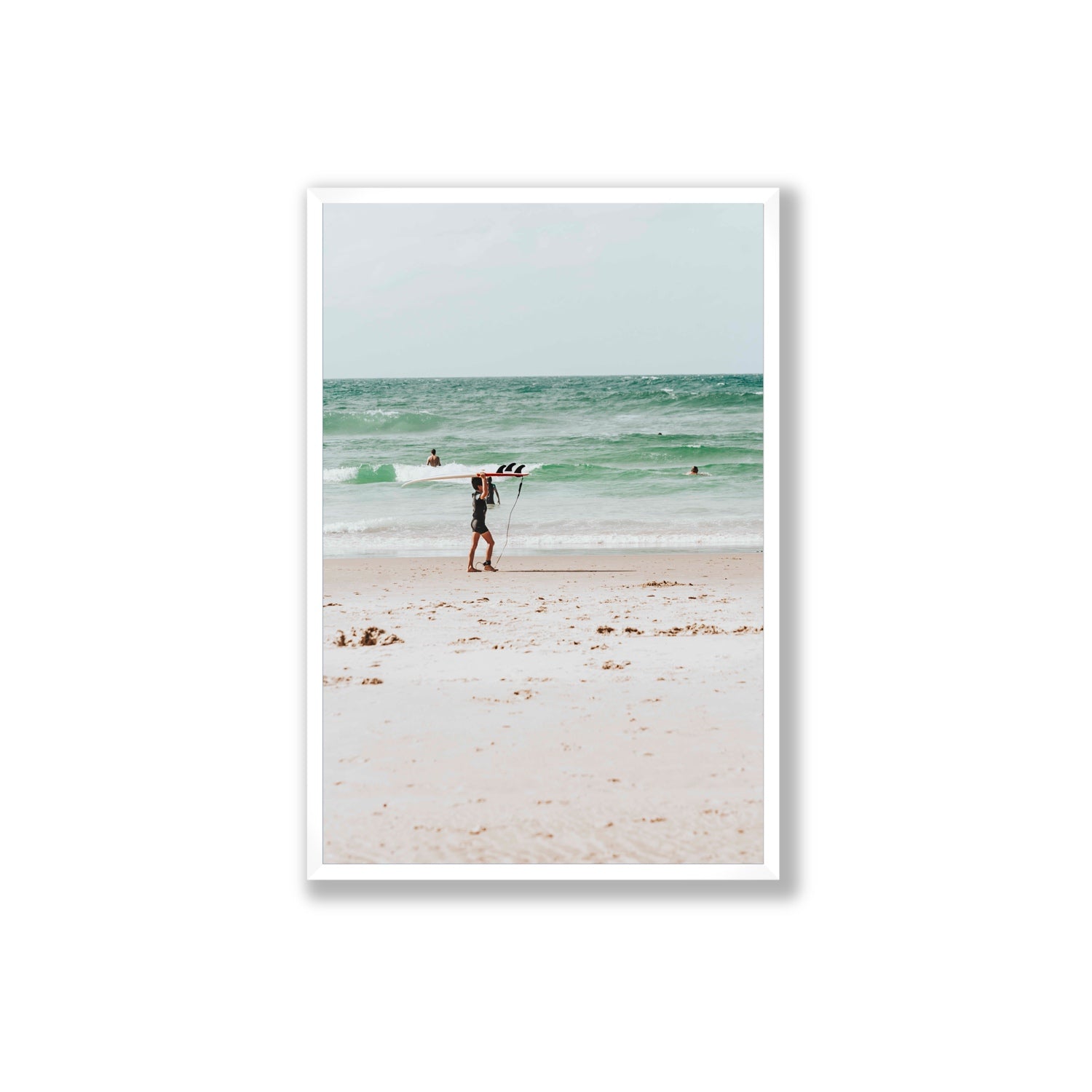Grommet Byron Bay Surf coastal wall art Extra Large full-bleed fine art print in white frame