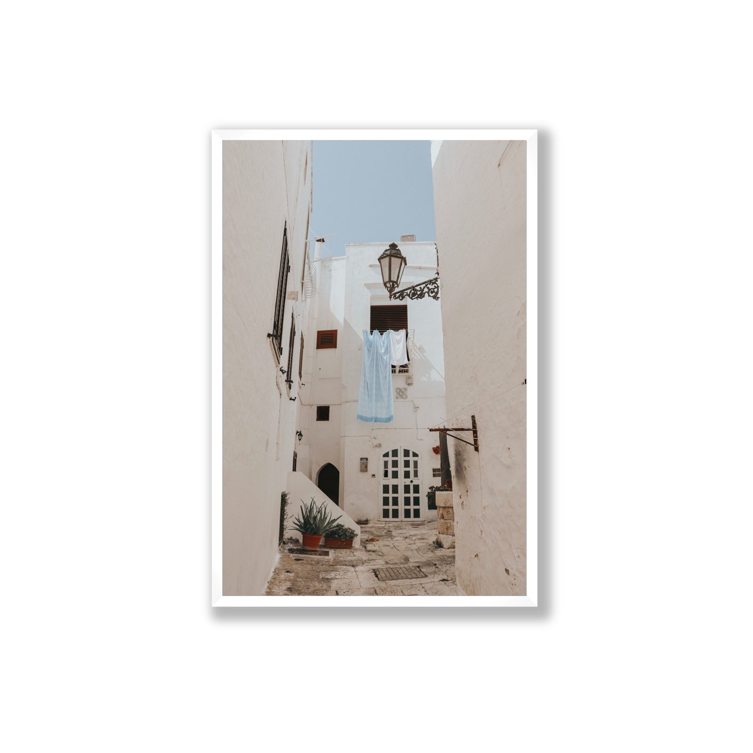 Laundry Day fine art print, Puglia, Italy, Extra Large, White Frame · Full Bleed, Fine Art Print