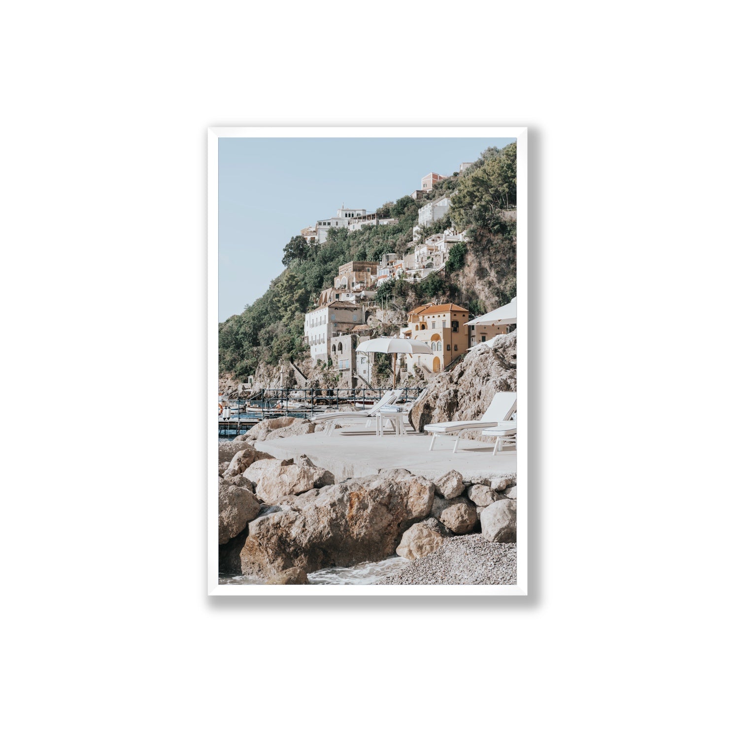 Dolce Coast Amalfi travel photography wall art extra large full-bleed fine art print in white frame