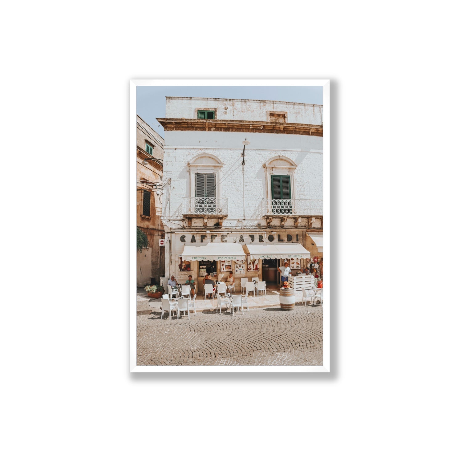 L'Ora di Pranzo Puglia L’Ora di Pranzo Italian art print Extra Large full-bleed fine art print in white frame