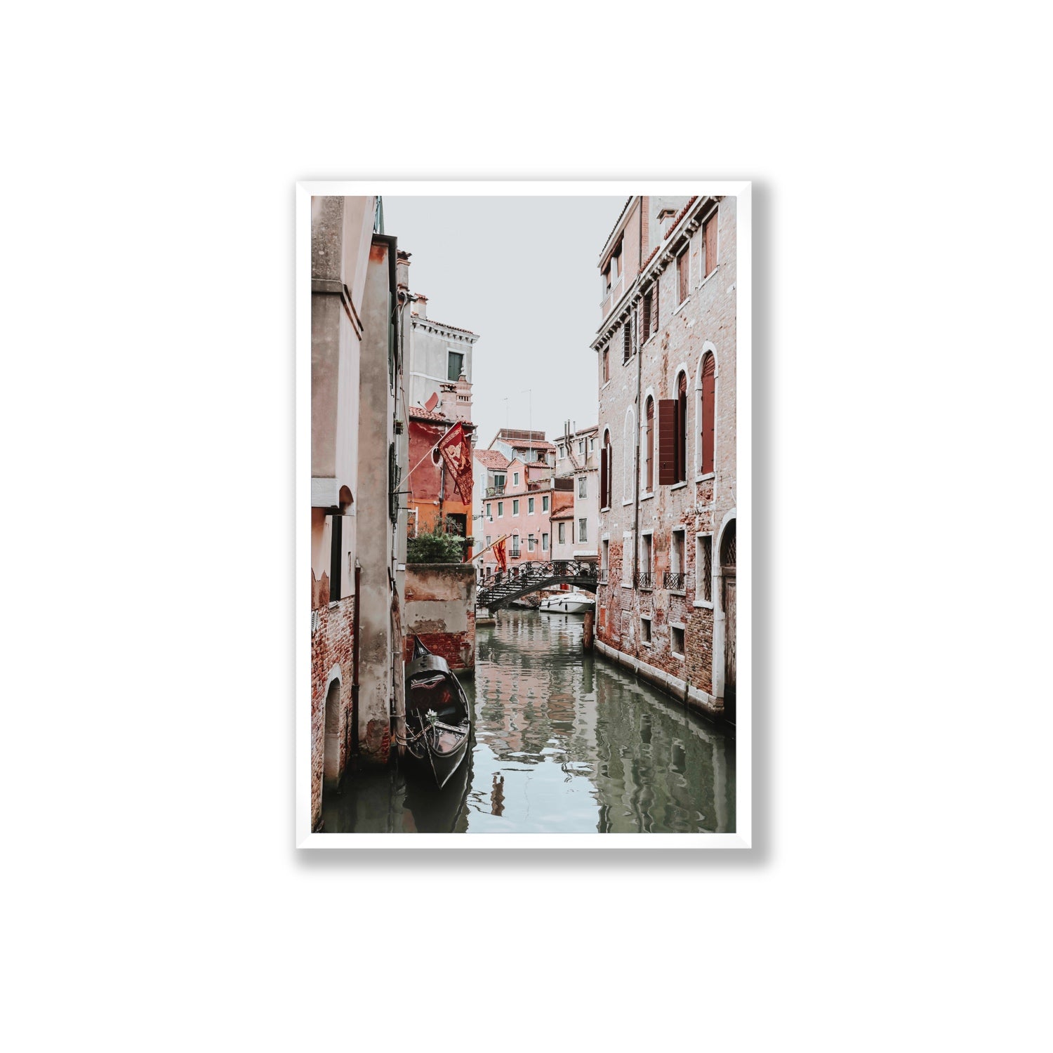 Laguna Veneta Venice Italian wall art Extra Large full-bleed fine art print in white frame