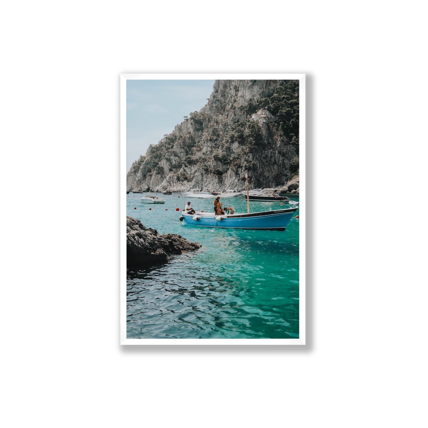 Emerald Escape fine art print, Capri, Italy, Extra Large, White Frame · Full Bleed, Fine Art Print