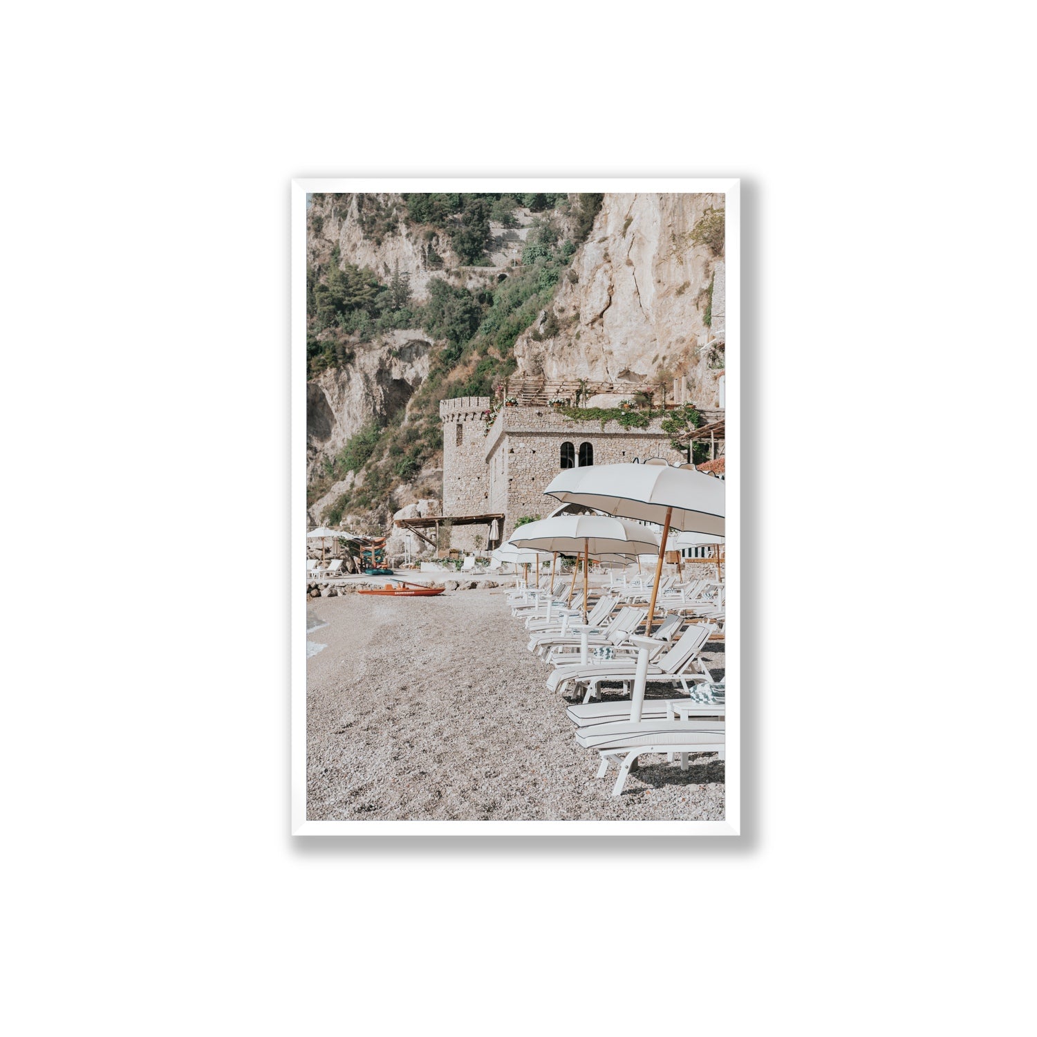 La Villeggiatura fine art print, Amalfi, Italy, luxury escapes artwork, Extra Large, White Frame · Full Bleed, Fine Art Print