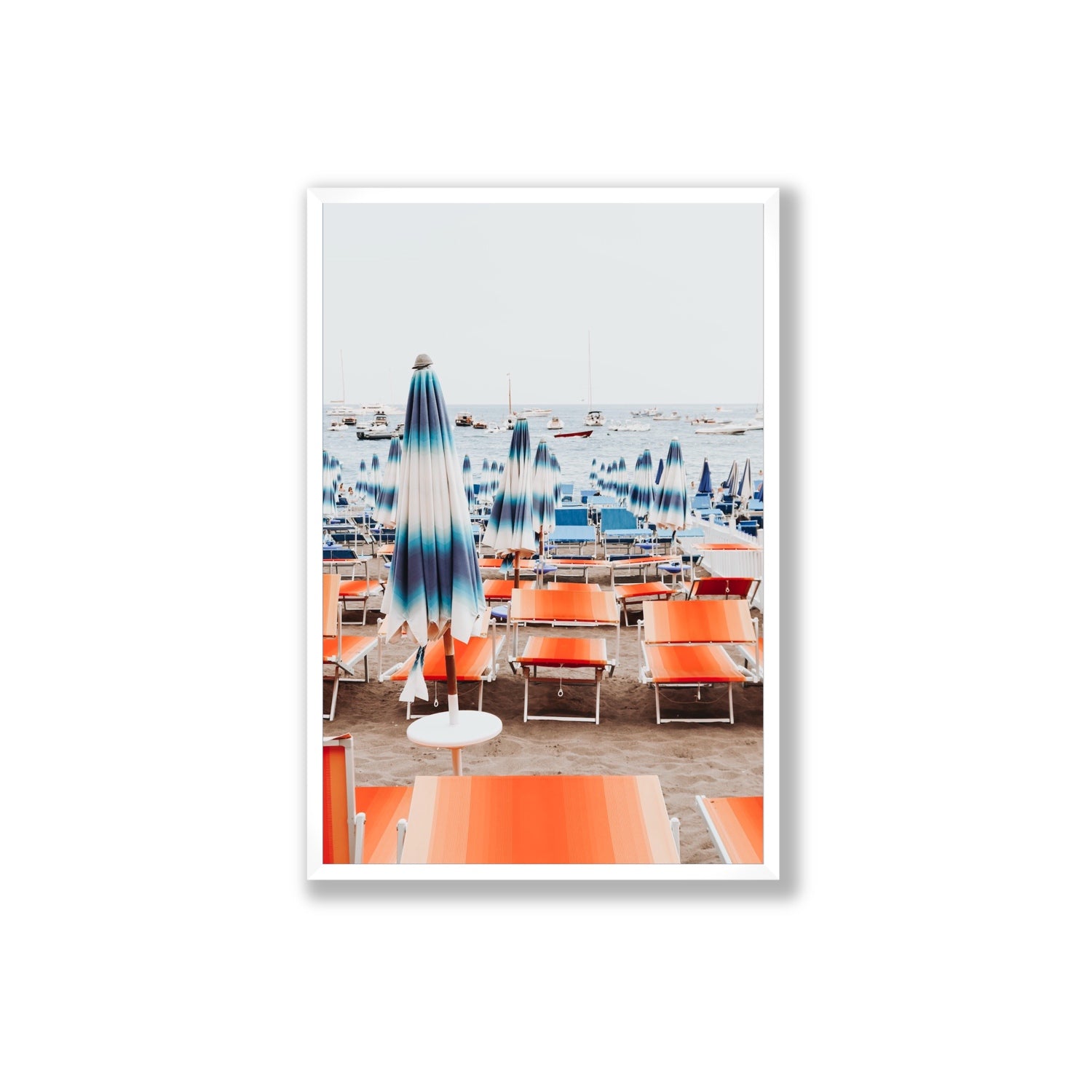 Orange Crush fine art print, Positano, Italy, Extra Large, White Frame · Full Bleed, Fine Art Print