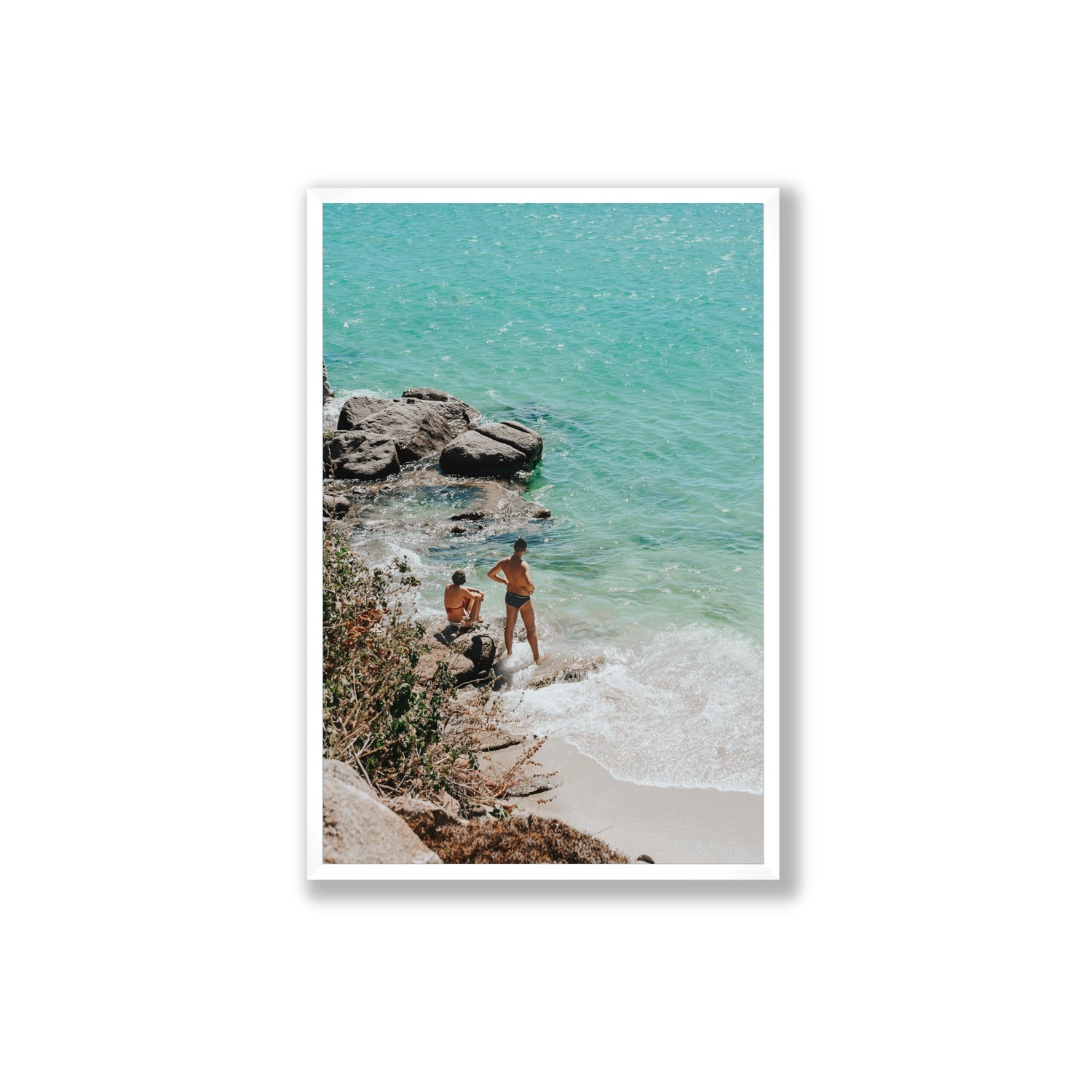Scene Stealers Mykonos Greek island wall art Extra Large full-bleed fine art print in white frame