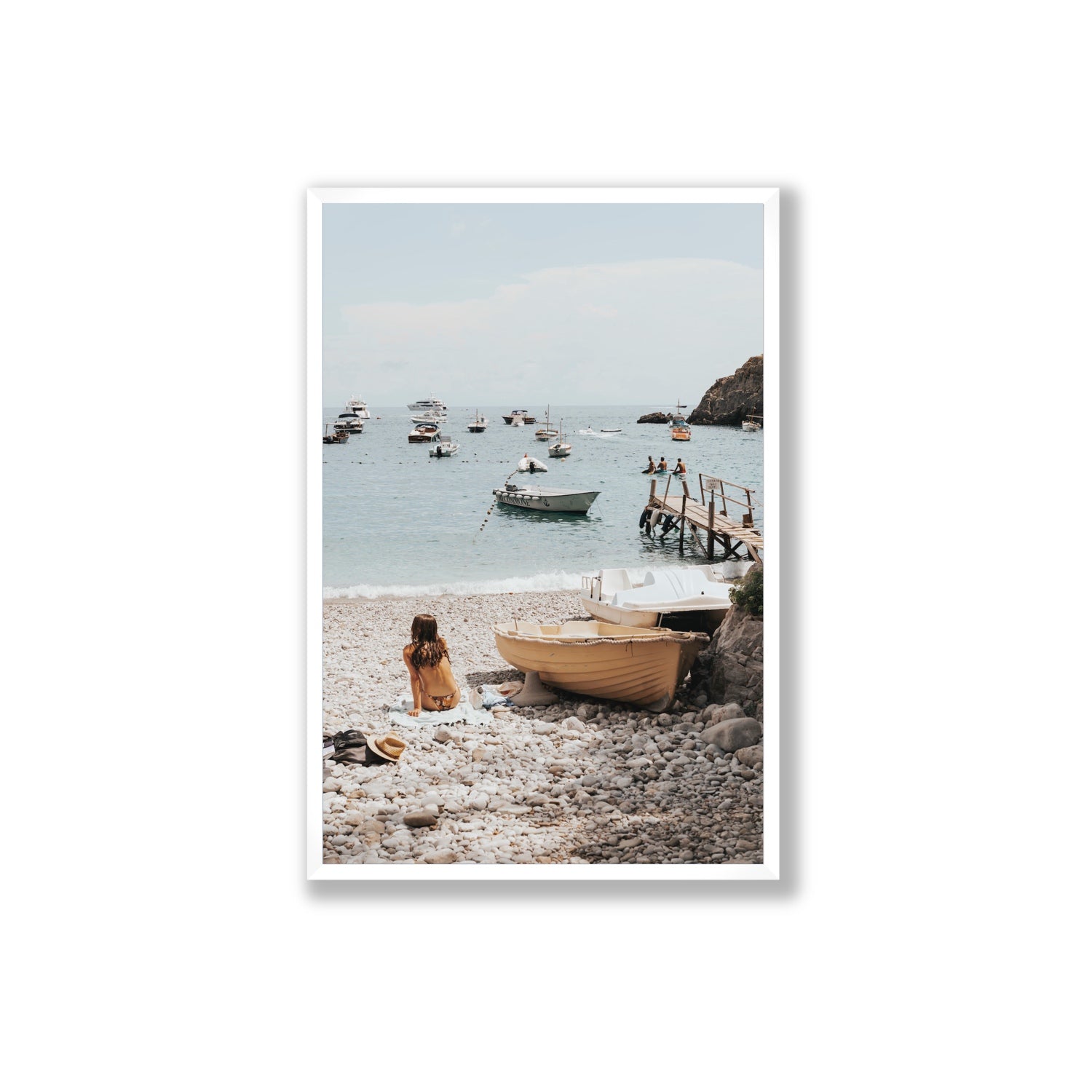 Solo Sojourn Nerano wall art Extra Large full-bleed fine art print in white frame