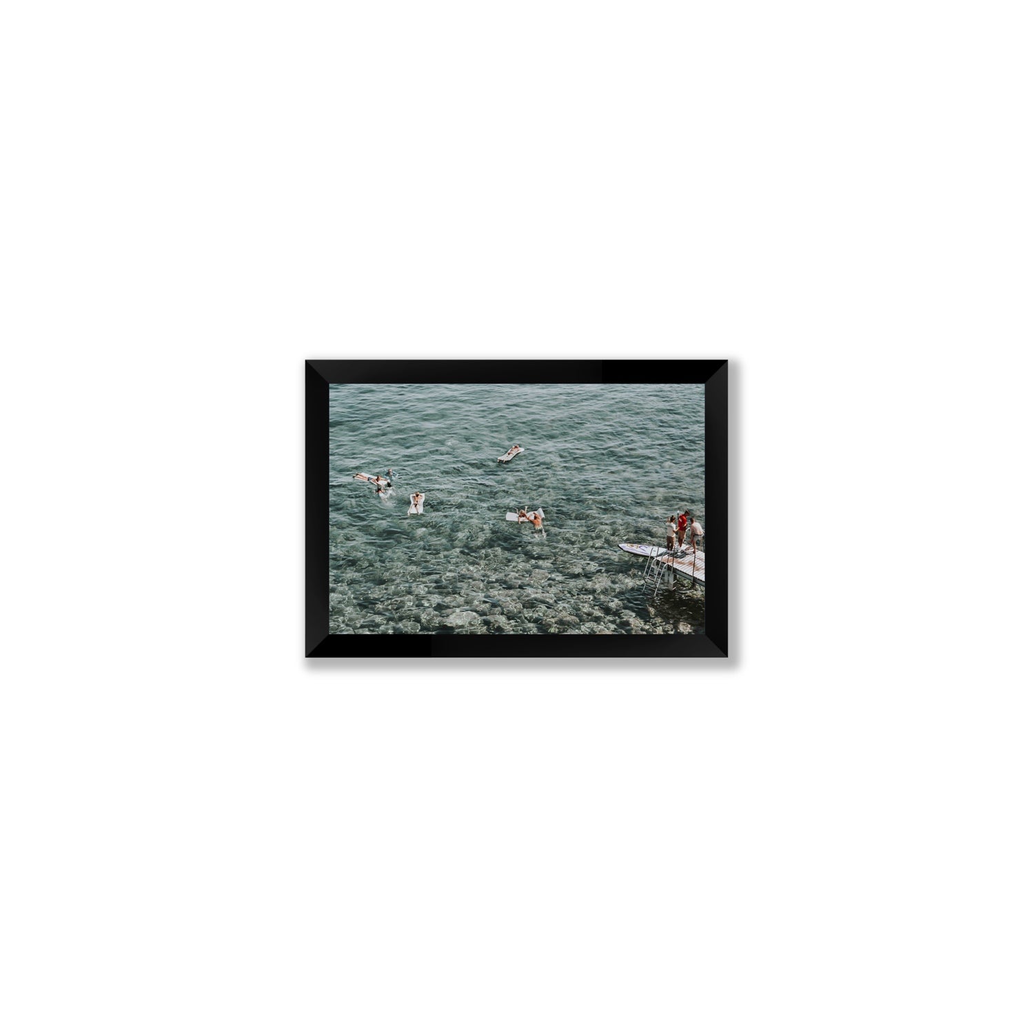 Having A Whale Of A Time Tuscany coastal wall art Small full-bleed fine art print in black frame