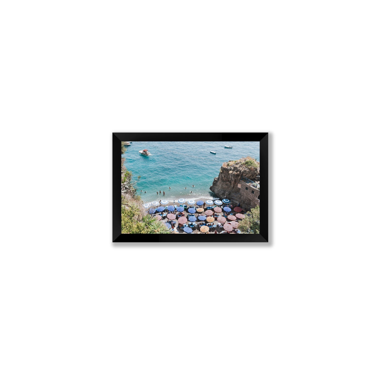 The Cove fine art print, Positano, Italy, Small, Black Frame · Full Bleed, Fine Art Print
