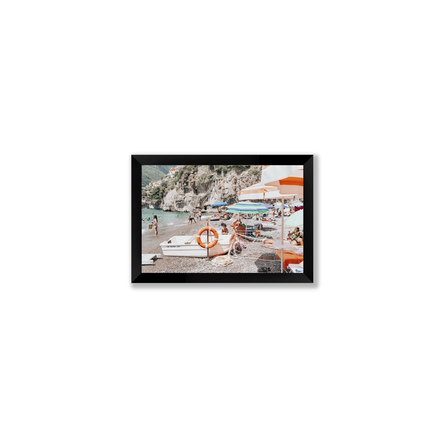 Bellezza By The Bay fine art print, Positano, Italy, Small, Black Frame · Full Bleed, Fine Art Print