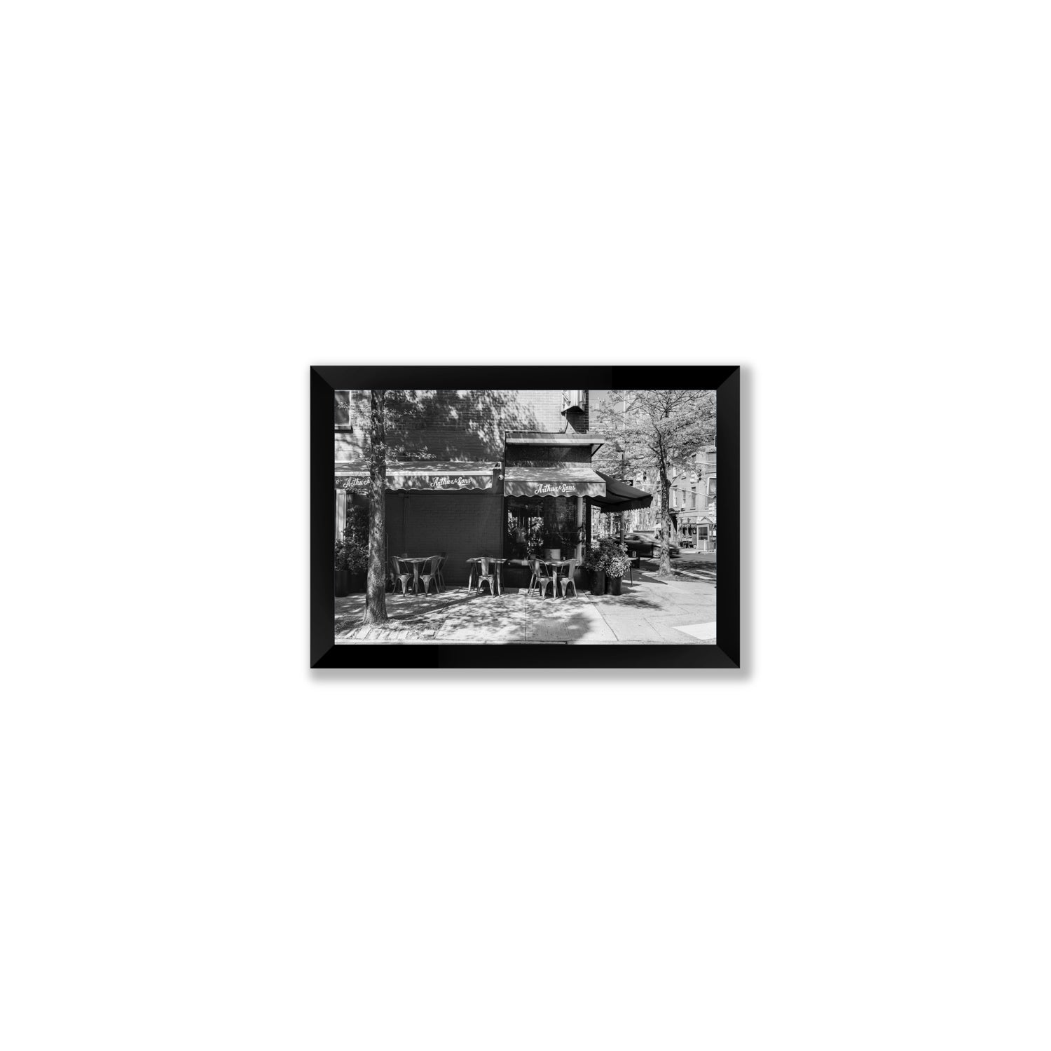 Arthur's Corner New York NYC Restaurant wall art Small full-bleed fine art print in black frame