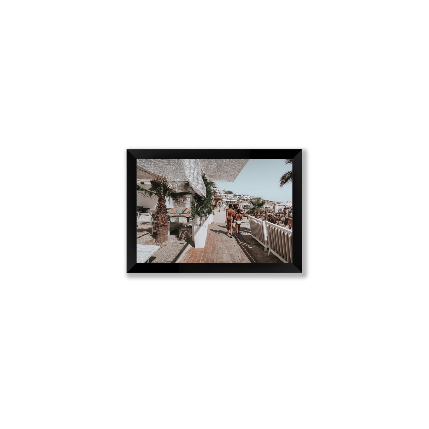 Mitera Kori Mykonos Greek island wall art Small full-bleed fine art print in black frame