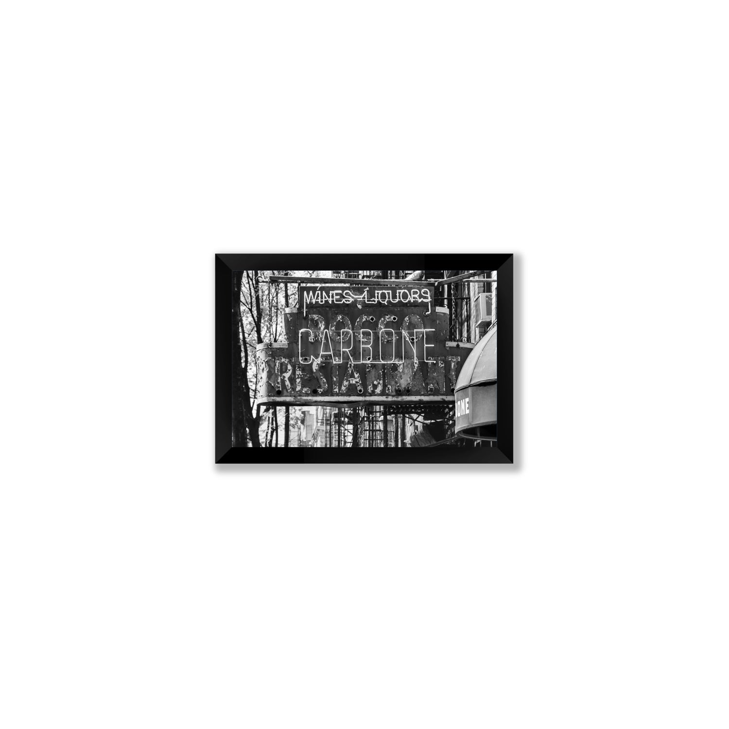 Thompson Street New York NYC Black & White wall art Small full-bleed fine art print in black frame