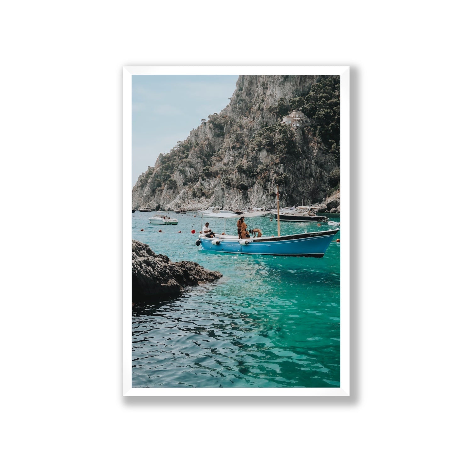 Emerald Escape fine art print, Capri, Italy, Giant, White Frame · Full Bleed, Fine Art Print