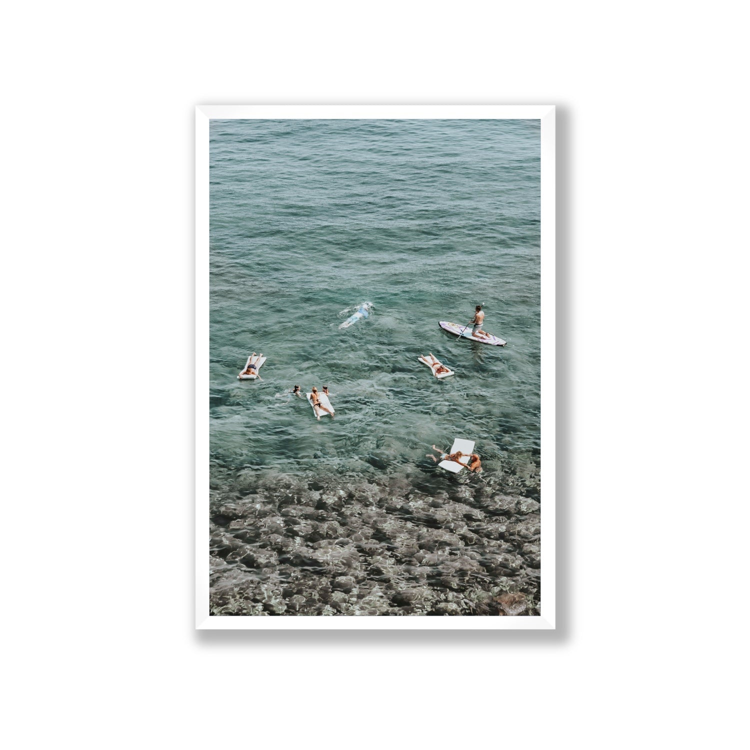 The Big Chill Tuscany coastal Italian wall art Giant full-bleed fine art print in white frame